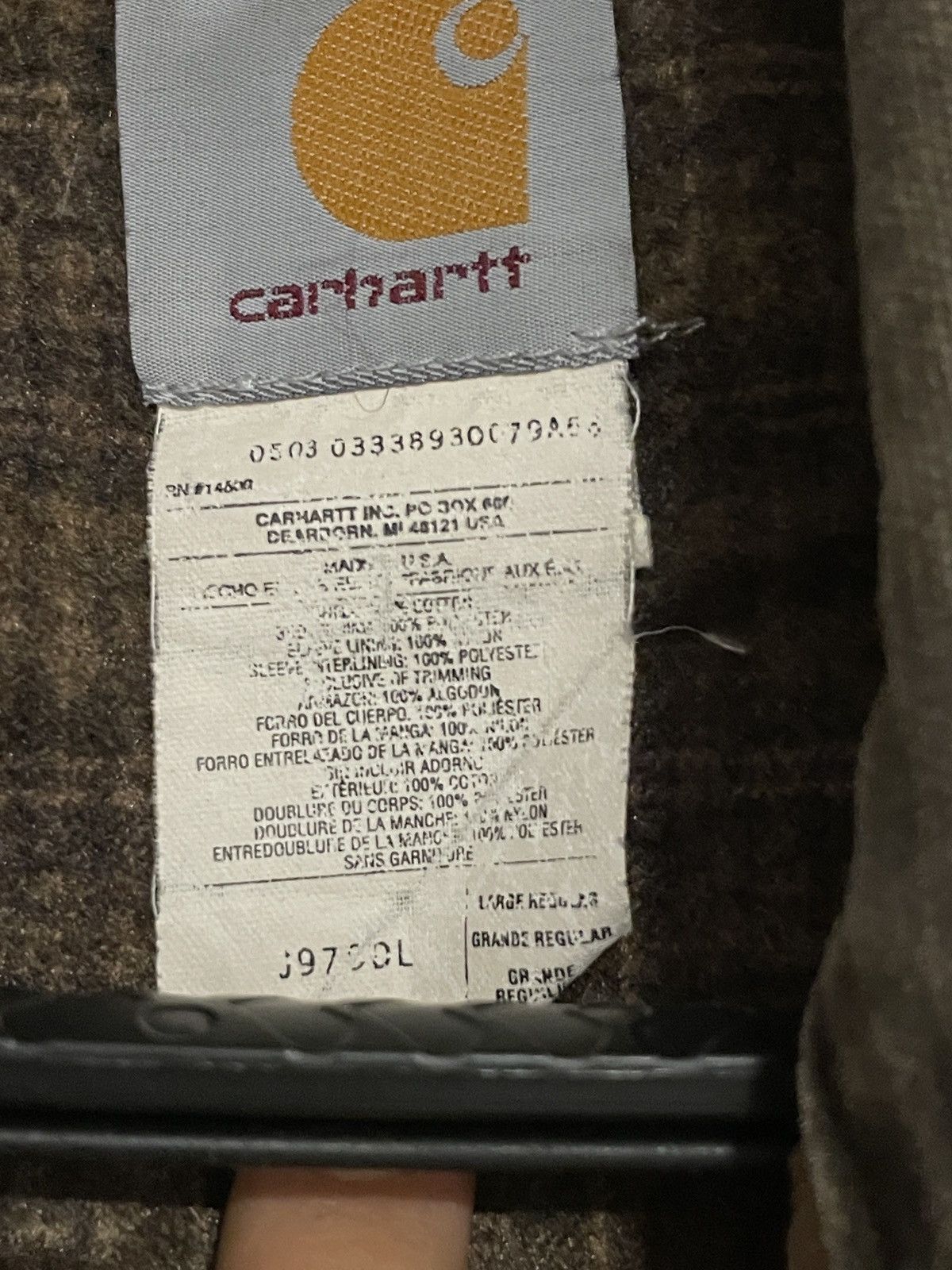 Carhartt Carhartt Detroit Jacket J97 Saddle SDL Vintage Size L Size US L / EU 52-54 / 3 - 4 Thumbnail