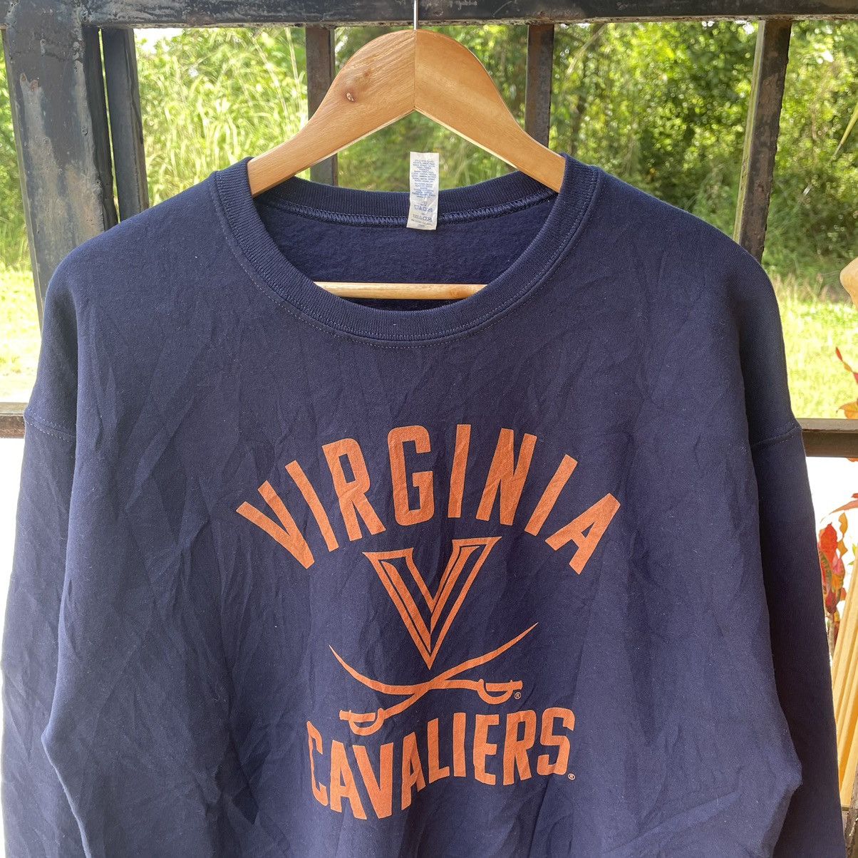Vintage 🔥🔥Vintage Virginia Cavaliers Big Logo Spellout Sweatshirts Size US M / EU 48-50 / 2 - 3 Thumbnail
