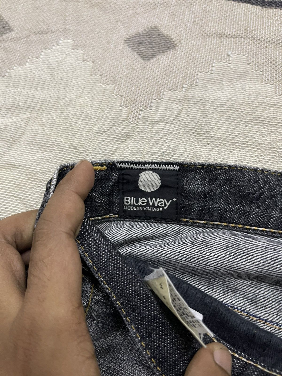 If Six Was Nine 2000s BLUE WAY DISTRESSED MUDMAD IF6WAS9 STYLE DENIM JEANS Size US 32 / EU 48 - 13 Thumbnail