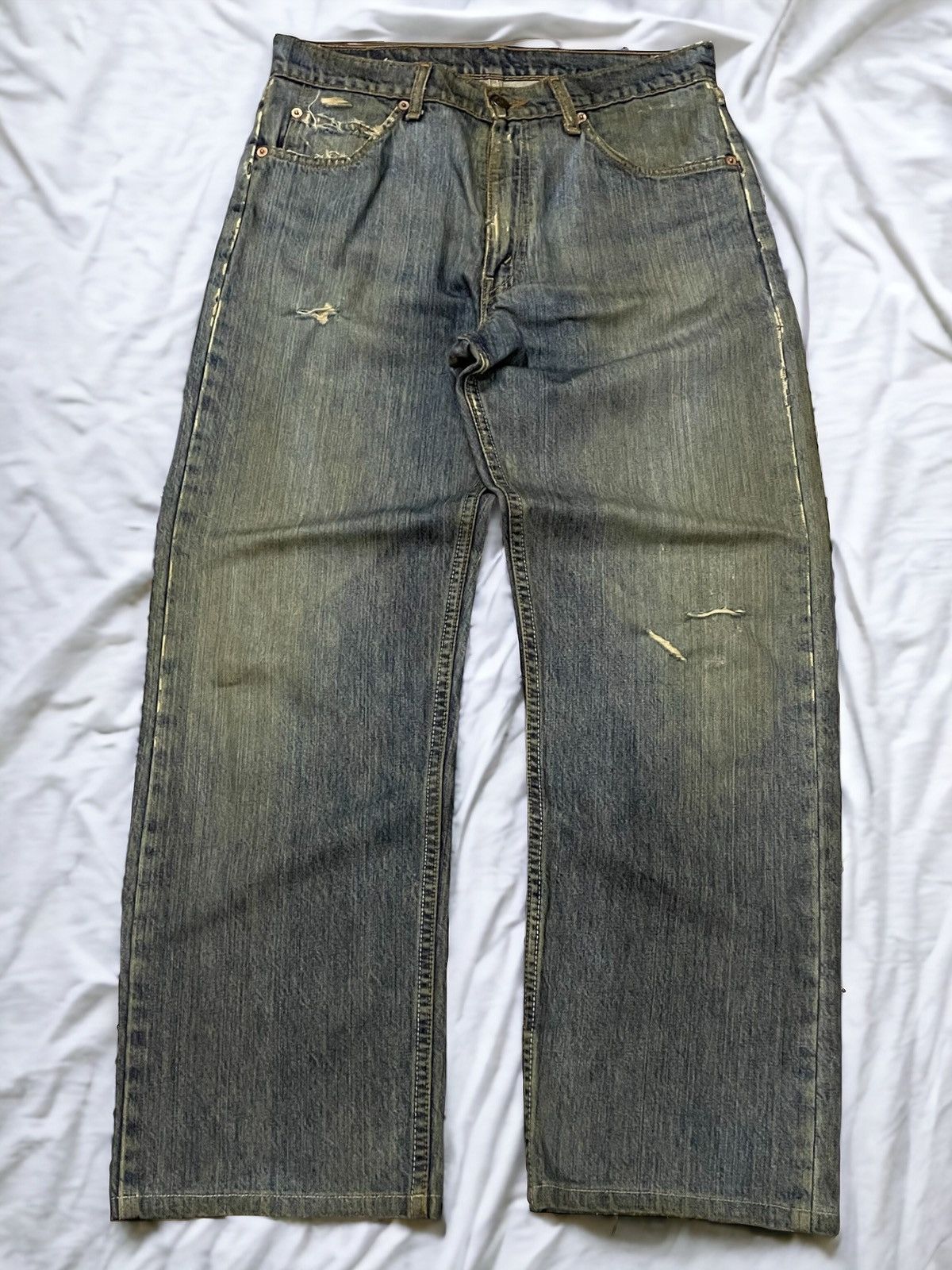 Levi's × Vintage Vintage Levis 612 Orange Tab Distressed Loose Jeans Size US 31 - 1 Thumbnail