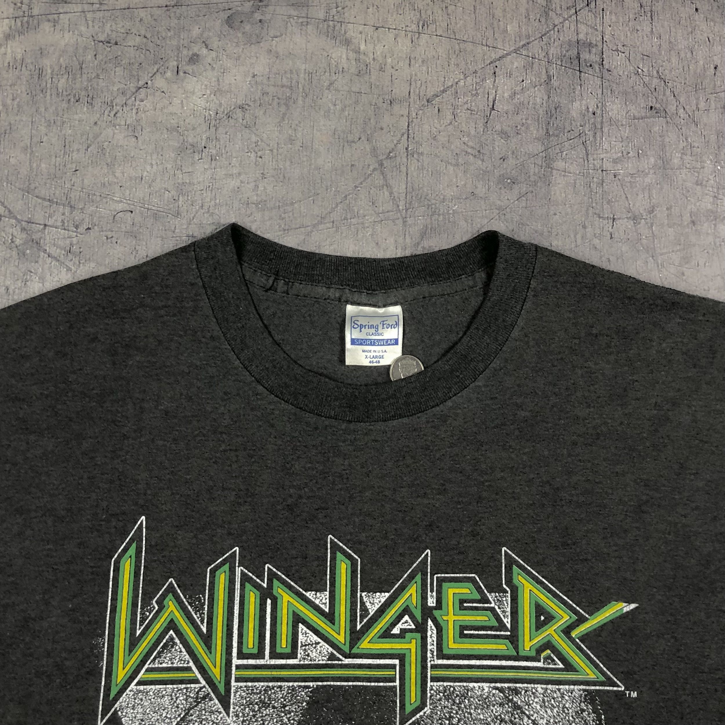 Band Tees 1988 Winger American Debut Tour Tee 80s Size US XL / EU 56 / 4 - 7 Thumbnail