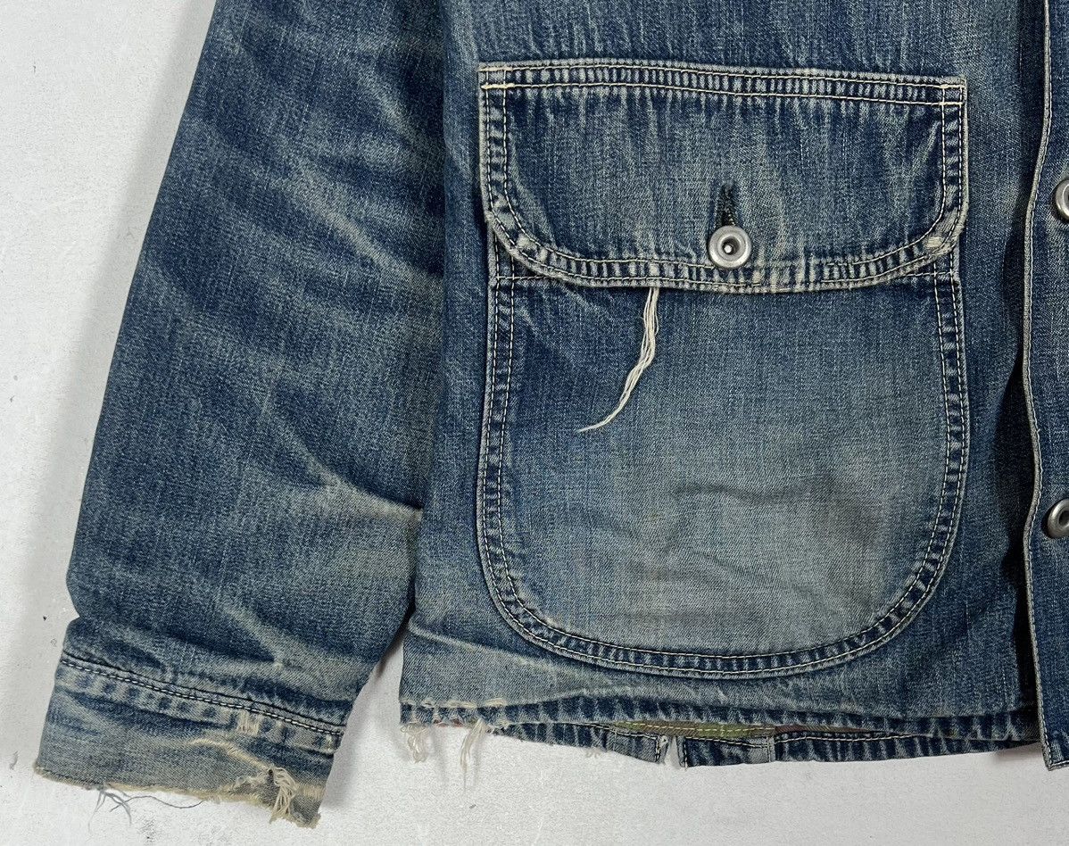 Japanese Brand Vintage Distressed Denim Chore Jacket Size US L / EU 52-54 / 3 - 7 Thumbnail