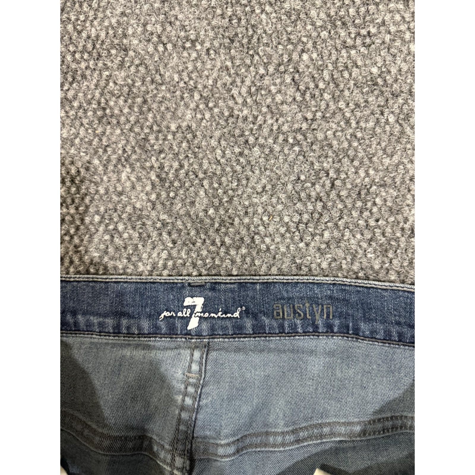 7 For All Mankind 7 For All Mankind Austyn Jeans Mens 36x27 Blue Relaxed Straight Denim Stretch Size US 36 / EU 52 - 3 Thumbnail
