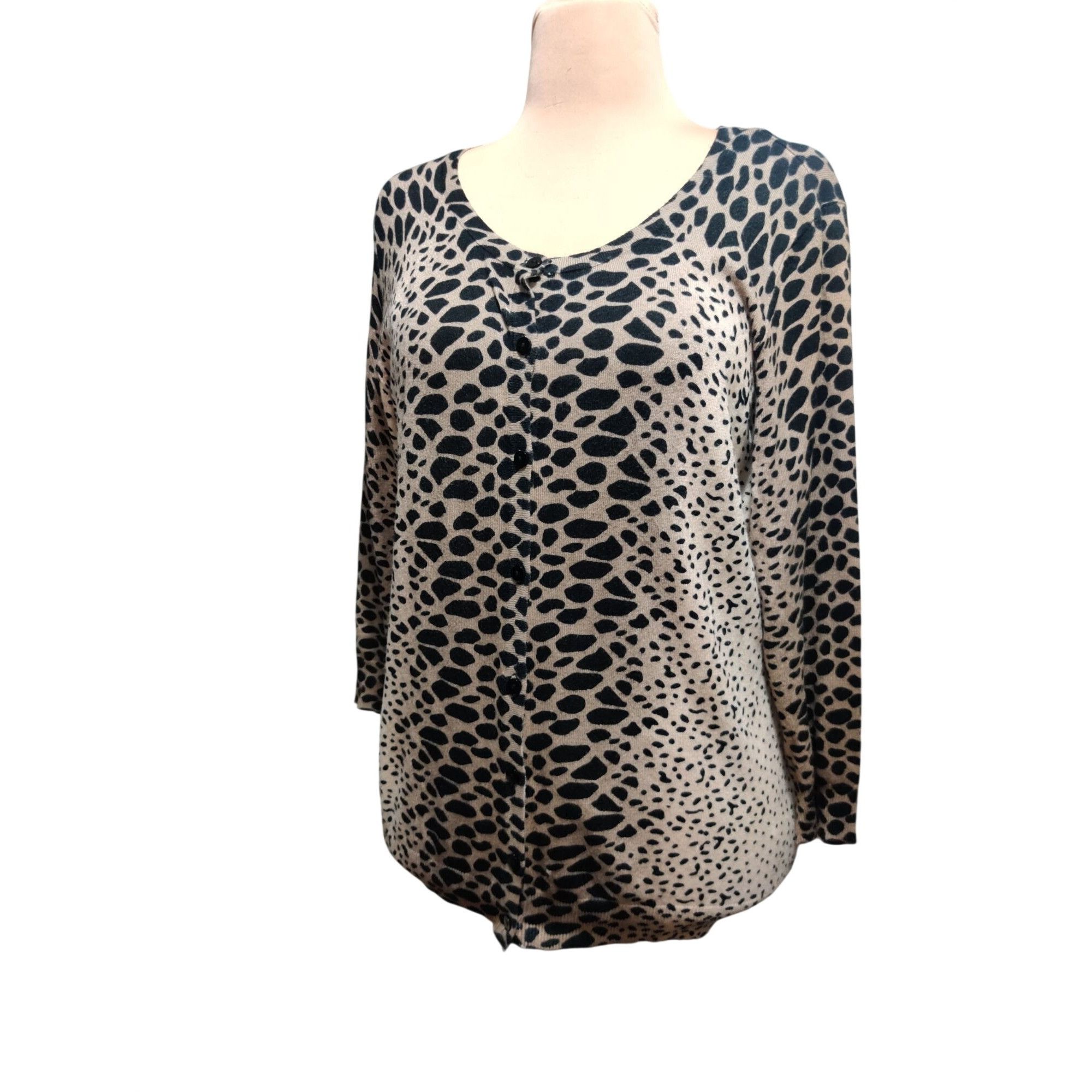 Other Leopard Print Cardigan Size L Lightweight Button Front Sweat Size L / US 10 / IT 46 - 10 Thumbnail
