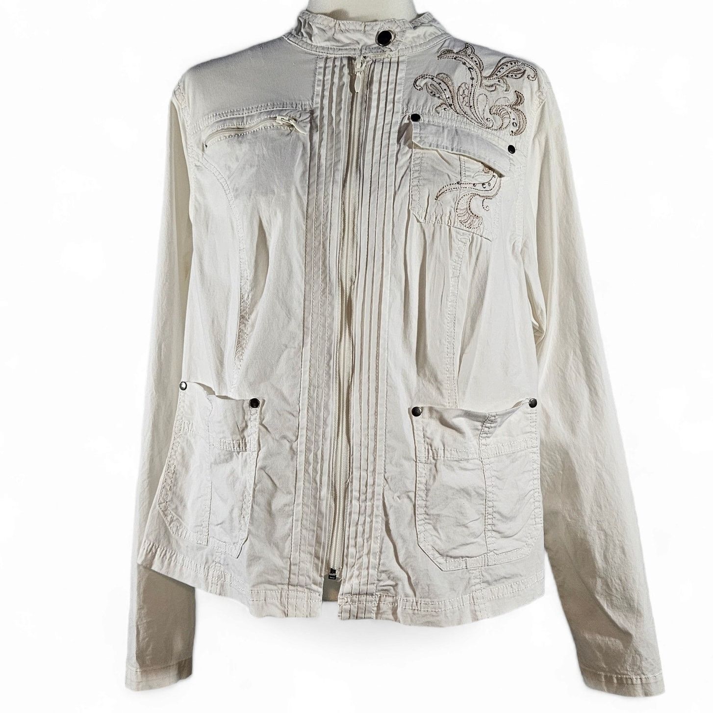 Other Lane Bryant Embellished Lightweight Jacket Sz. 18 Ivory Size XXL / US 16-18 / IT 52-54 - 2 Thumbnail