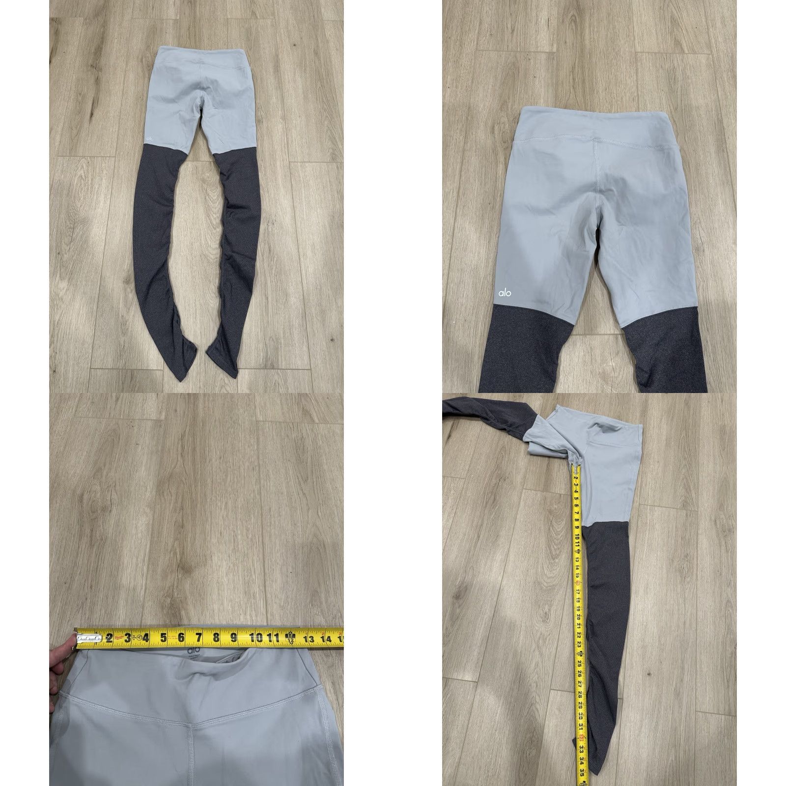 Alo VINTAGE Alo Yoga Goddess High Waist Ribbed Leggings Gray Size Small S Size 28" / US 6 / IT 42 - 8 Thumbnail
