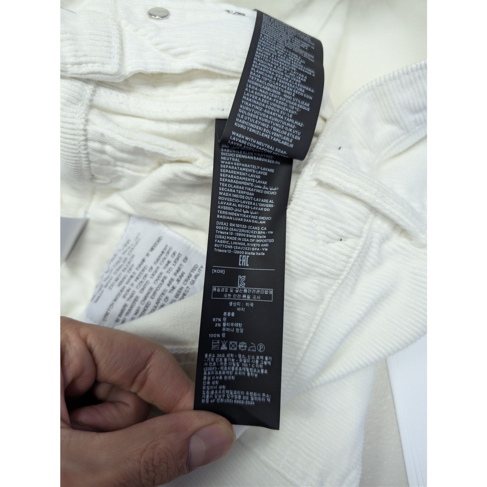 Tom Ford o1rshd1 Straight Fit Denim Jeans in White Size US 34 / EU 50 - 20 Thumbnail