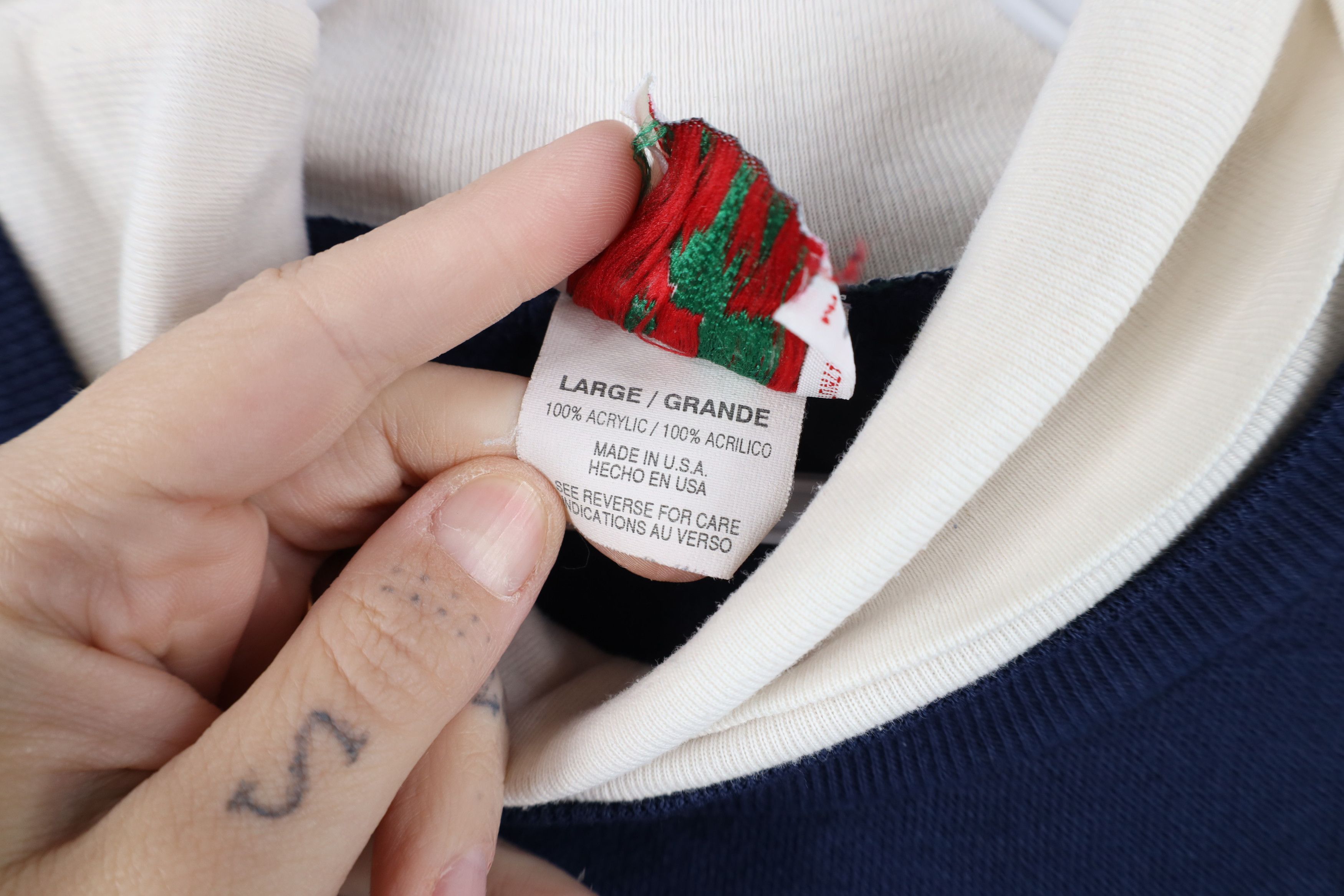 Vintage Vintage 90s Streetwear Winter Turtleneck Sweatshirt USA Size L / US 10 / IT 46 - 12 Thumbnail