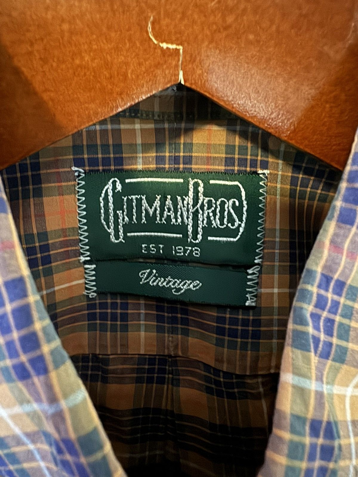 Gitman Bros. Vintage Gitman Vintage Dobby Check Shirt Size US M / EU 48-50 / 2 - 2 Thumbnail