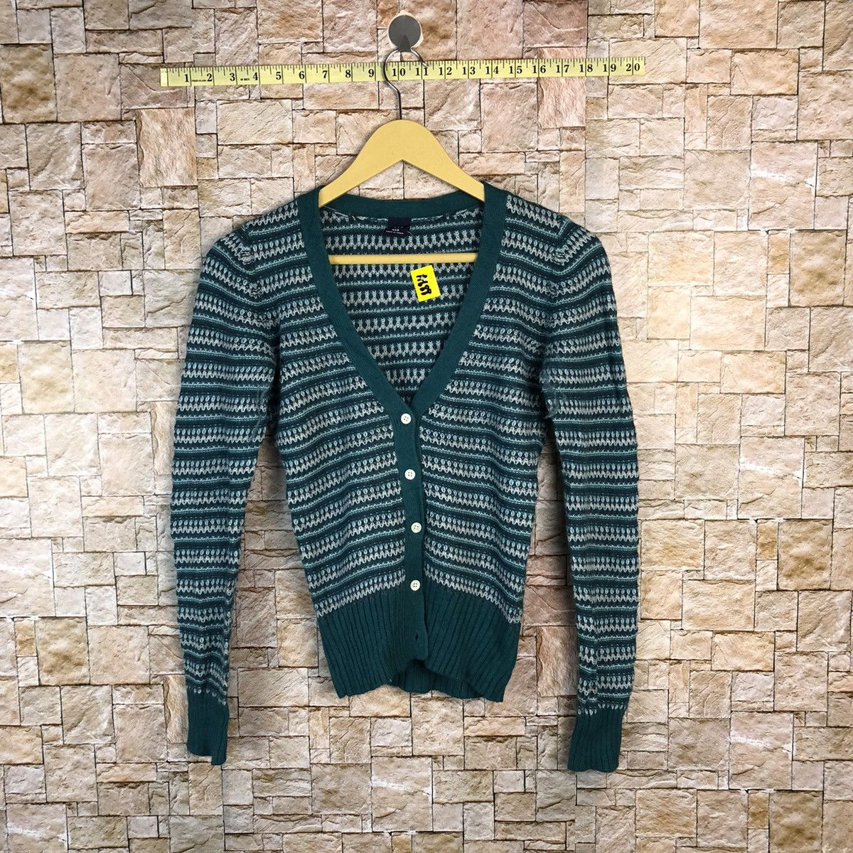 Gap × Homespun Knitwear Gap Green Cardigan Knitwear #A688 Size XXS / US 00 / IT 34 - 1 Thumbnail