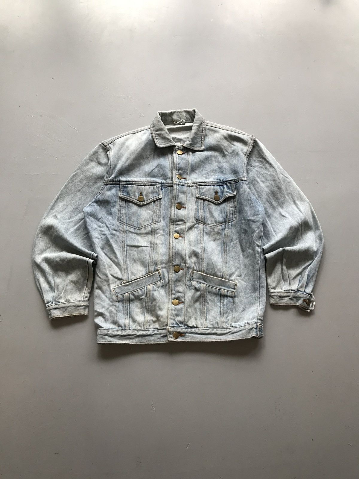 Designer Vintage Hip Hop faded denim jacket Size US S / EU 44-46 / 1 - 1 Thumbnail