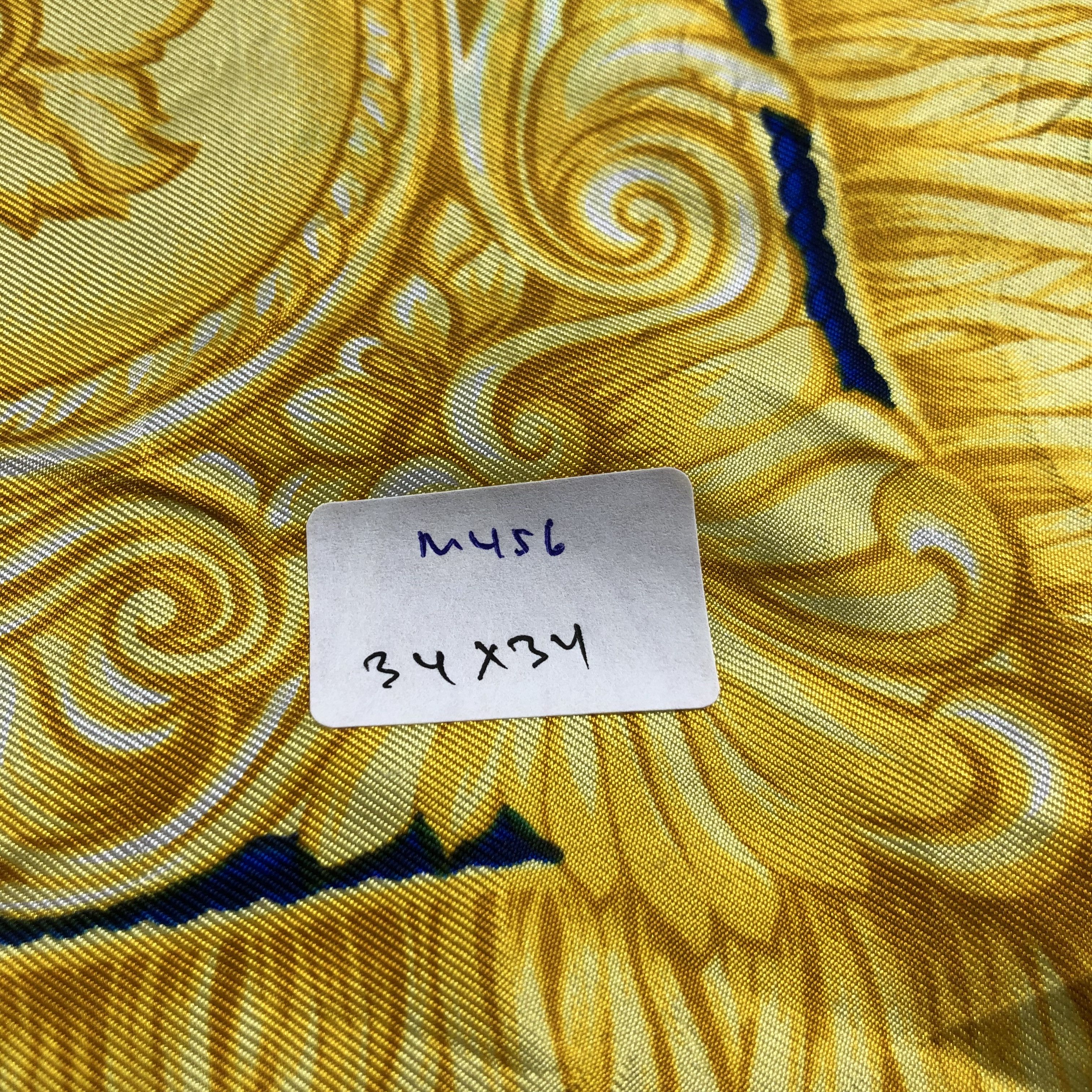 Vintage Erre Paris Baroque Design Silk Scarf M456 Size ONE SIZE - 11 Thumbnail