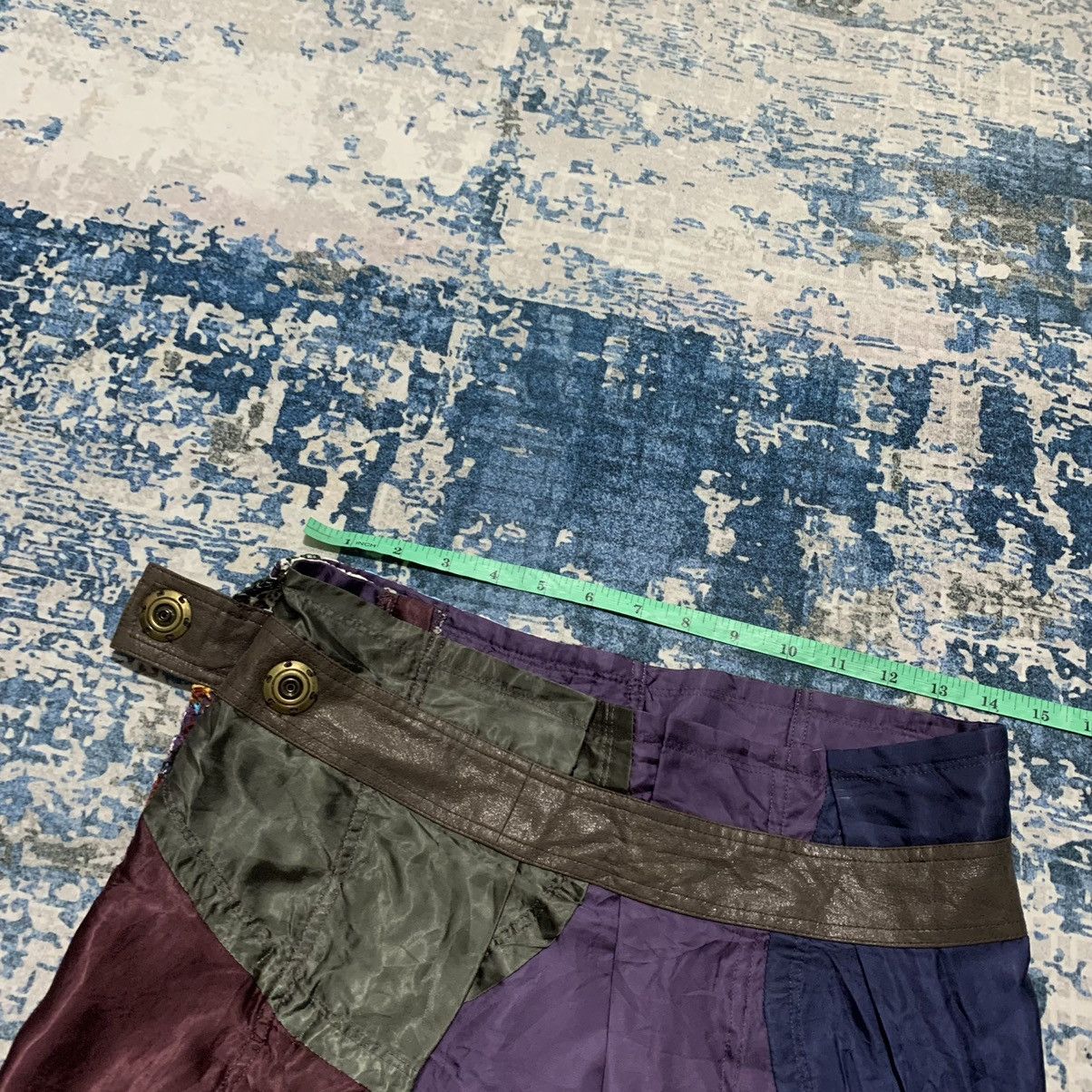 Designer × Japanese Brand Pétale patchwork skirt Size 29" - 5 Thumbnail