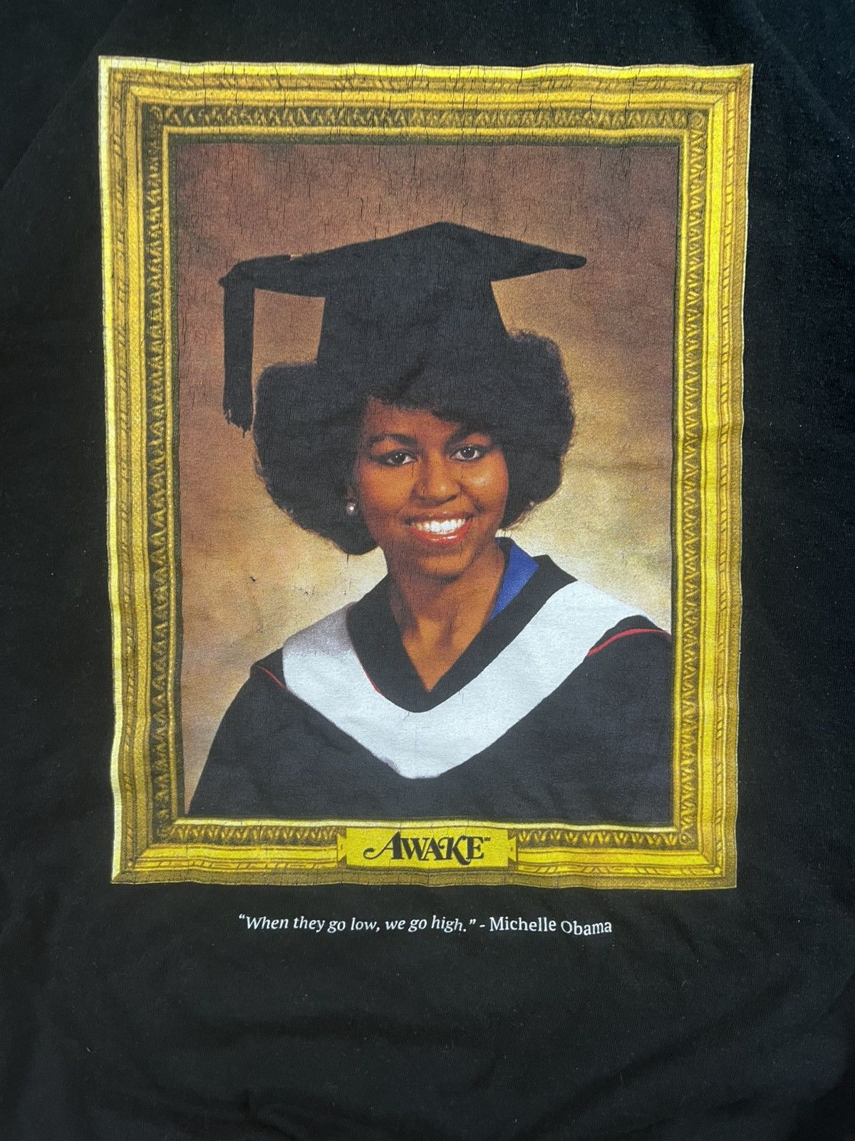 Awake NY Awake NY t-shirt czarny Michelle Obama nadruk L Size US L / EU 52-54 / 3 - 2 Thumbnail