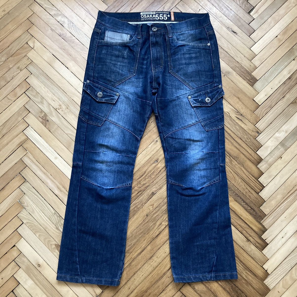 Vintage Balanciaga style cargo denim jeans Avant-Garde