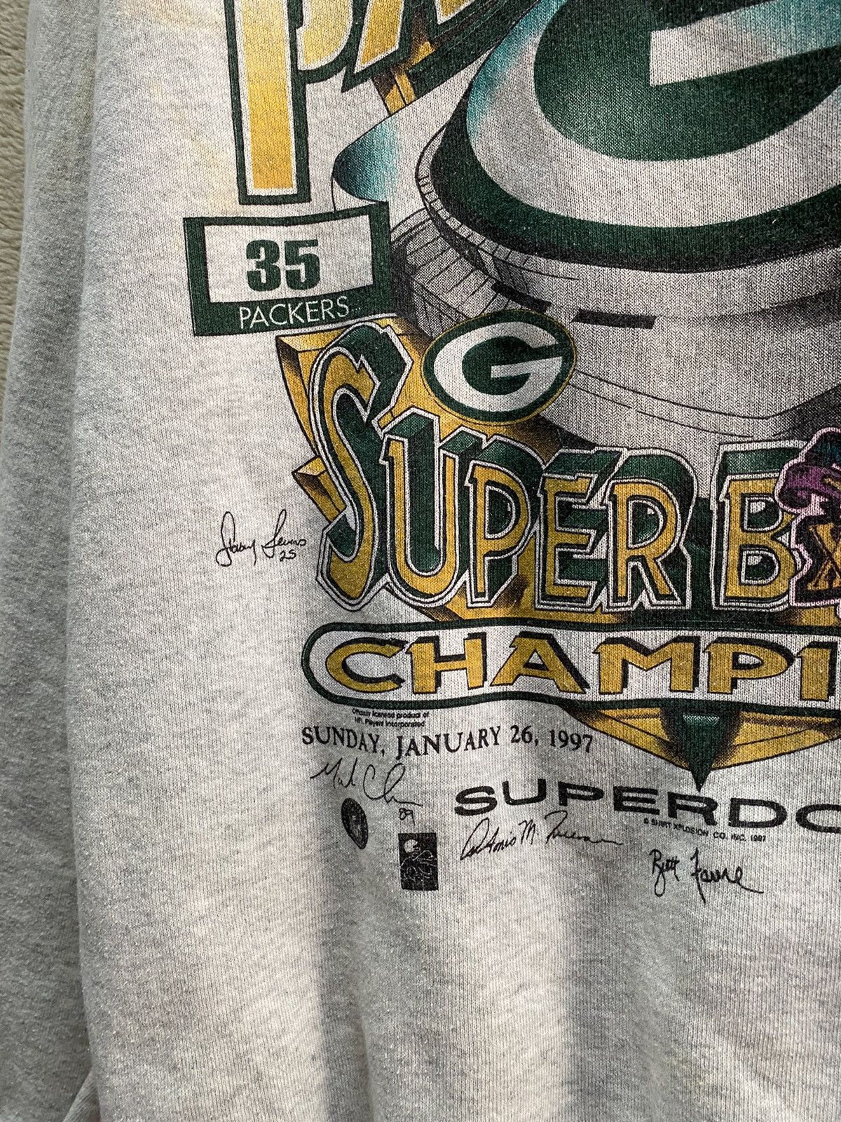 Vintage VINTAGE PACKERS SUPER BOWL CHAMPIONSHIP 1997 Size US XL / EU 56 / 4 - 2 Thumbnail