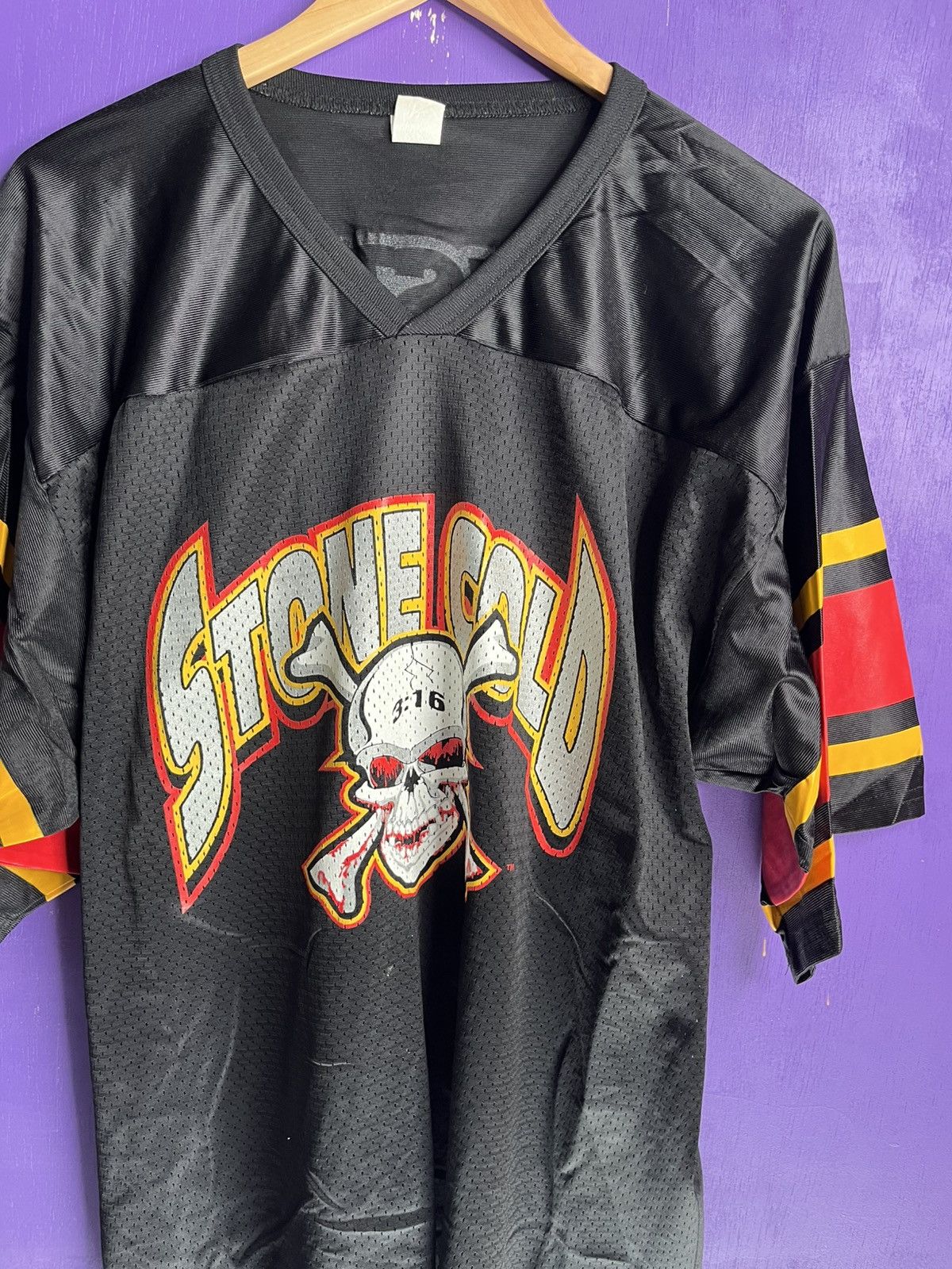 Vintage × WWF Vintage 90s Stone cold Austin 3:16 crossbones logo jersey Size US L / EU 52-54 / 3 - 3 Thumbnail