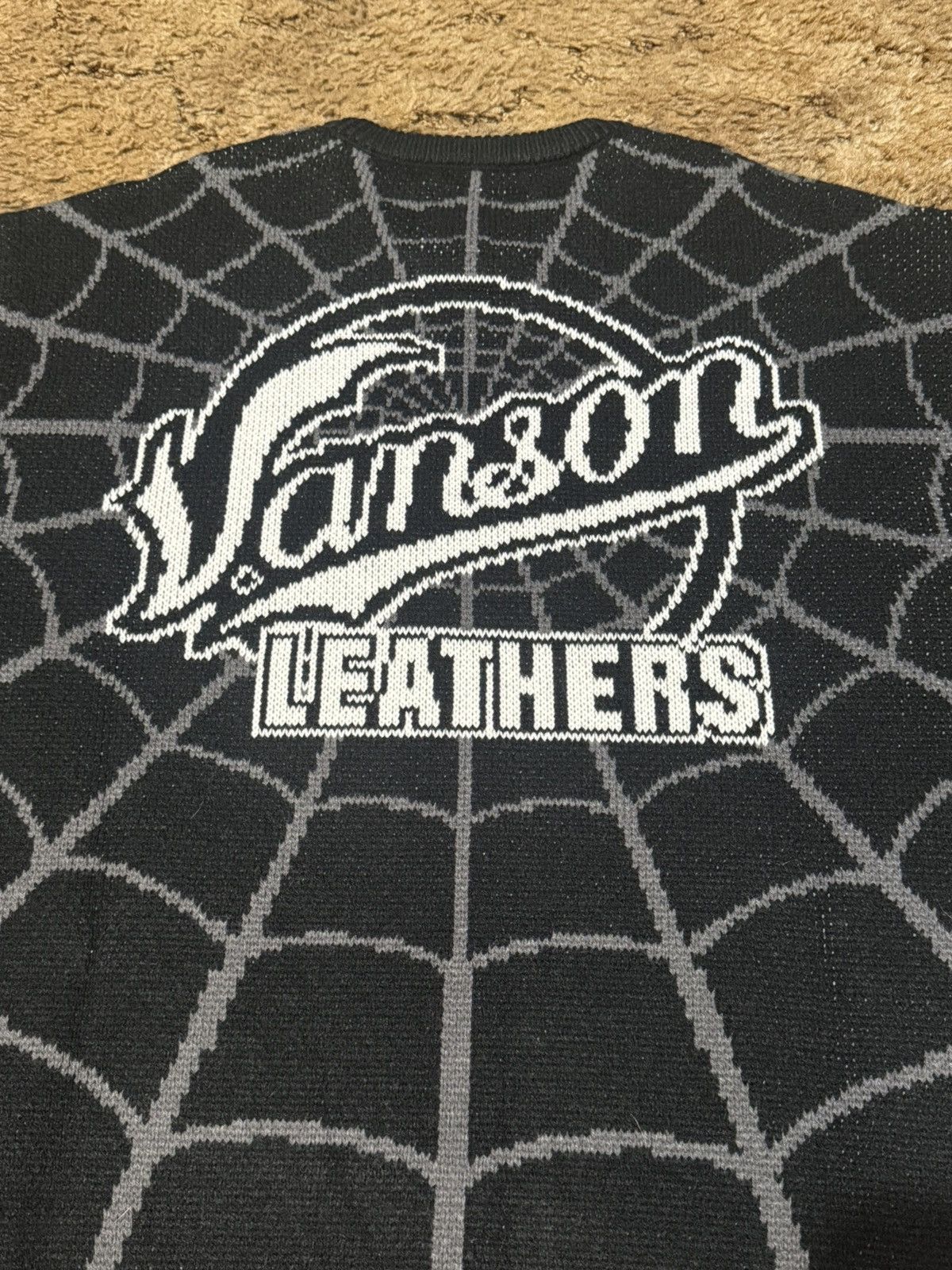 Supreme × Vanson Leathers Supreme/Vanson Leathers Spider-Man Sweater Black Brand New Size US M / EU 48-50 / 2 - 7 Thumbnail