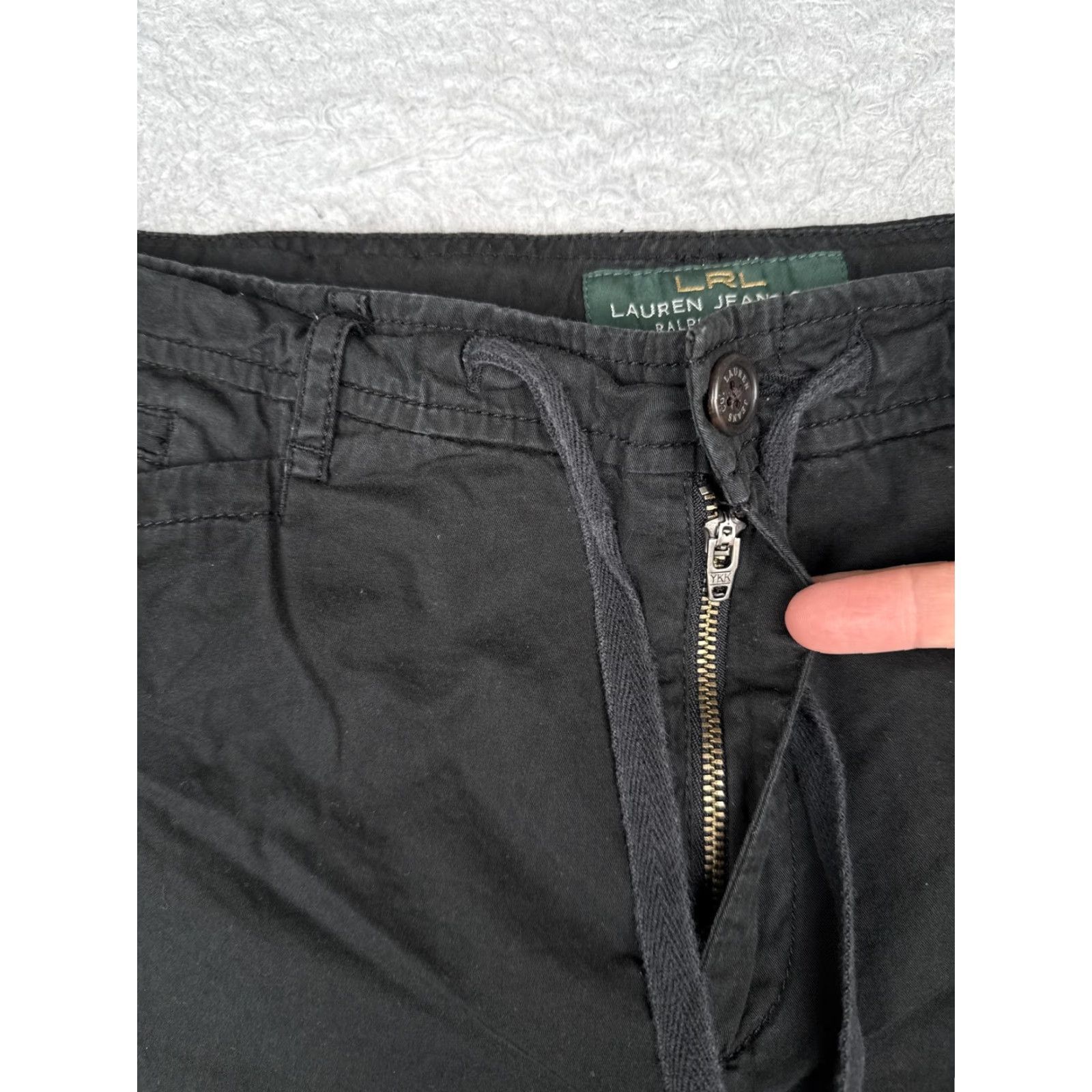 Ralph Lauren Lauren Ralph Lauren Shorts Womens 12 Black 100% Cotton Drawstring Chino Size 34" / US 12 / IT 48 - 6 Thumbnail