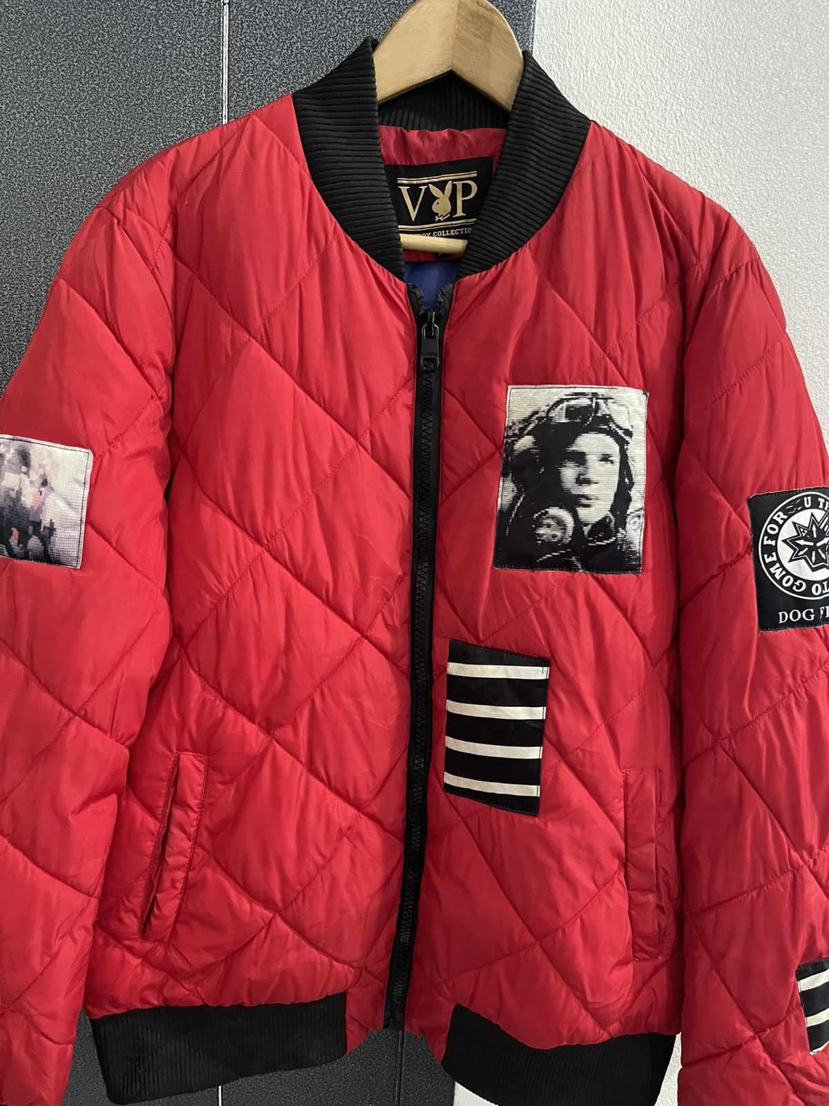 Playboy Playboy Quilted Design With Patches Bomber Jacket Size US XL / EU 56 / 4 - 4 Thumbnail