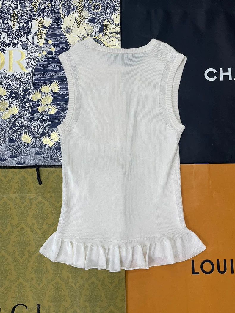 Chanel Chanel White knitted lace sleeveless vest Size XS / US 0-2 / IT 36-38 - 3 Thumbnail