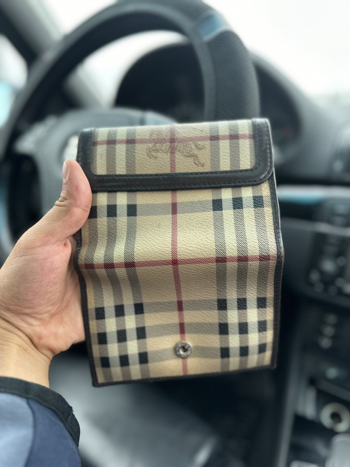 Burberry × Vintage Unisex Wallet Burberry London Monogram leather Made in Italy Size ONE SIZE - 3 Thumbnail