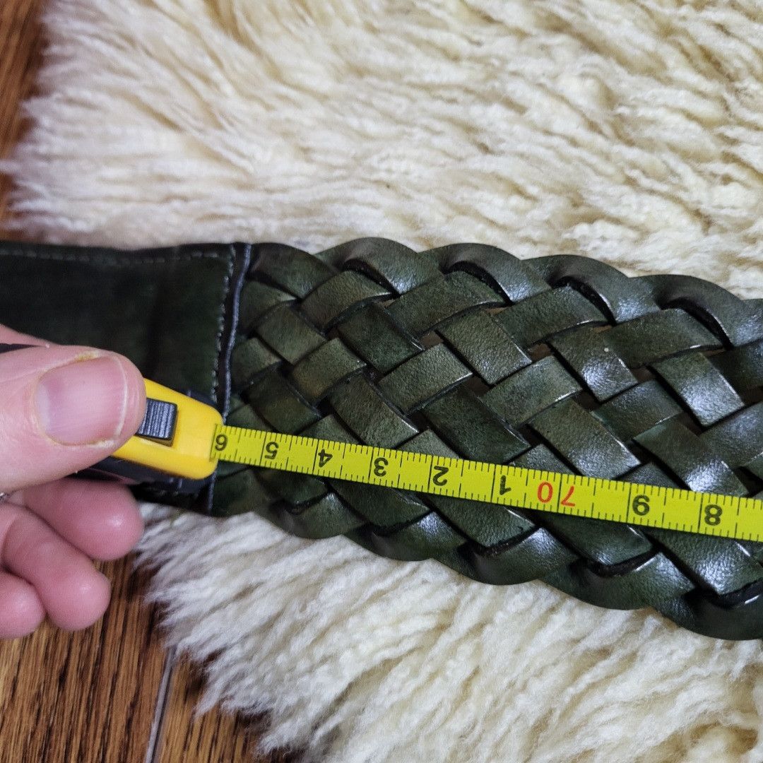 Other Bekaloo Hand-Braided Leather Belt – Made in France – Green Size ONE SIZE - 14 Thumbnail