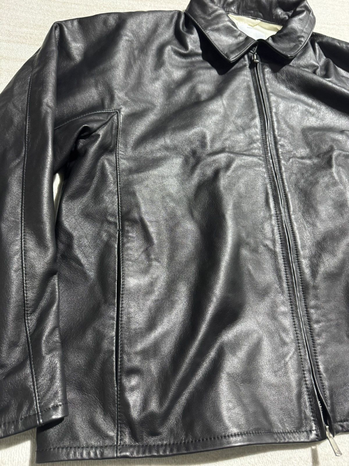 Japanese Brand Overcoat leather zip up blouson Size US L / EU 52-54 / 3 - 4 Thumbnail