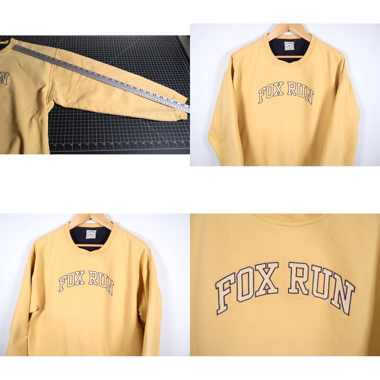 Vintage VINTAGE Camp David Sweatshirt Shirt XL Men Yellow Embroidered Fox Run Golf Course 90s Preppy Retro Sports Size US XL / EU 56 / 4 - 8 Thumbnail