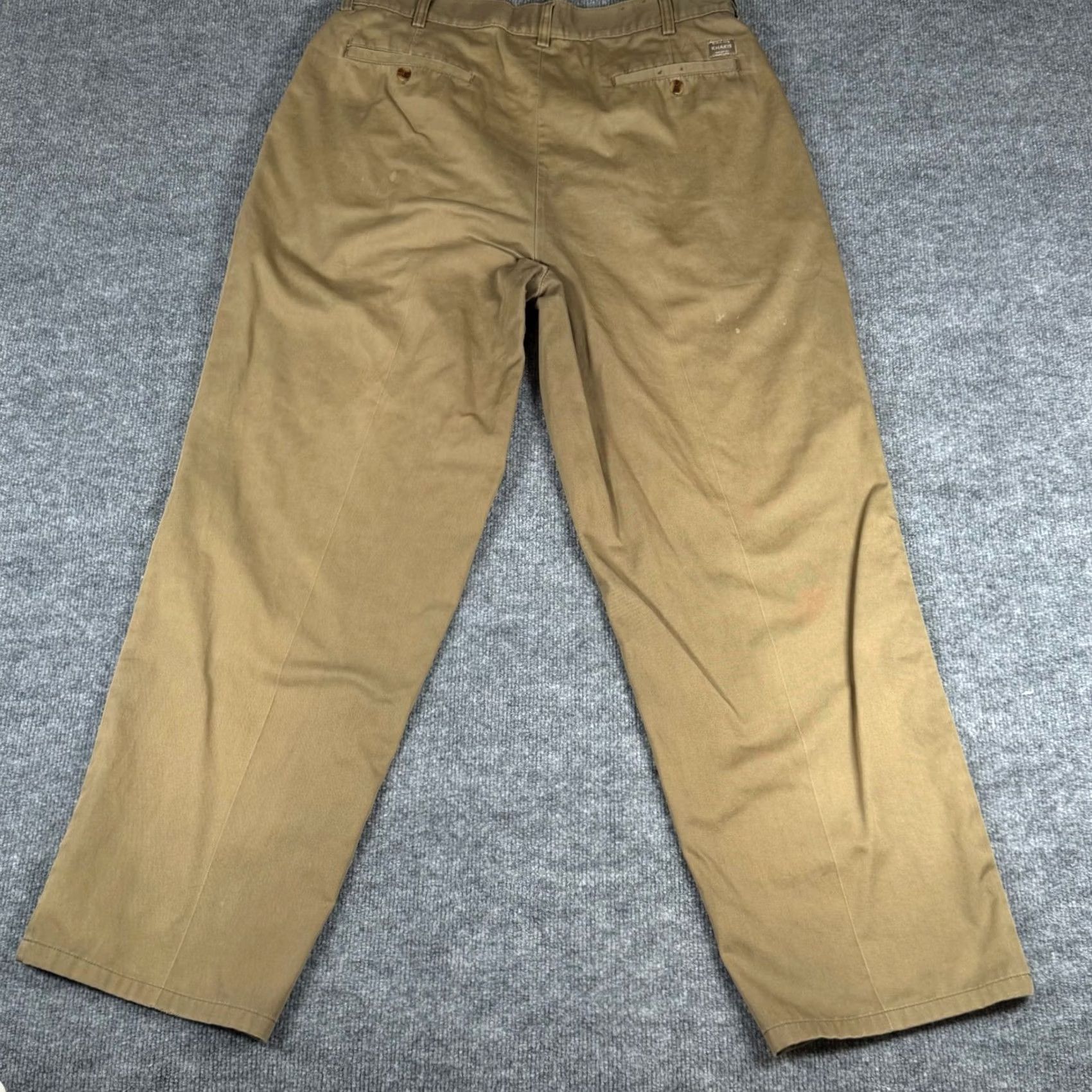 Bugle Boy VINTAGE Bugle Boy Khakis Pants Mens 36x34 Beige Cotton Pleated Workwear 90s Y2K Mens Size US 36 / EU 52 - 4 Thumbnail