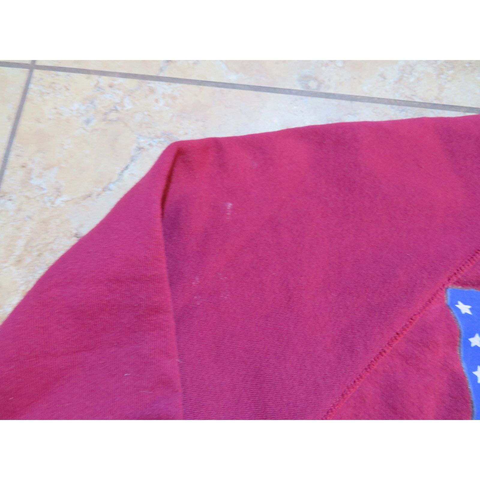Other Freedom Glory Eagle Flag Sweatshirt Maroon Sz L 1990s Size US L / EU 52-54 / 3 - 6 Thumbnail