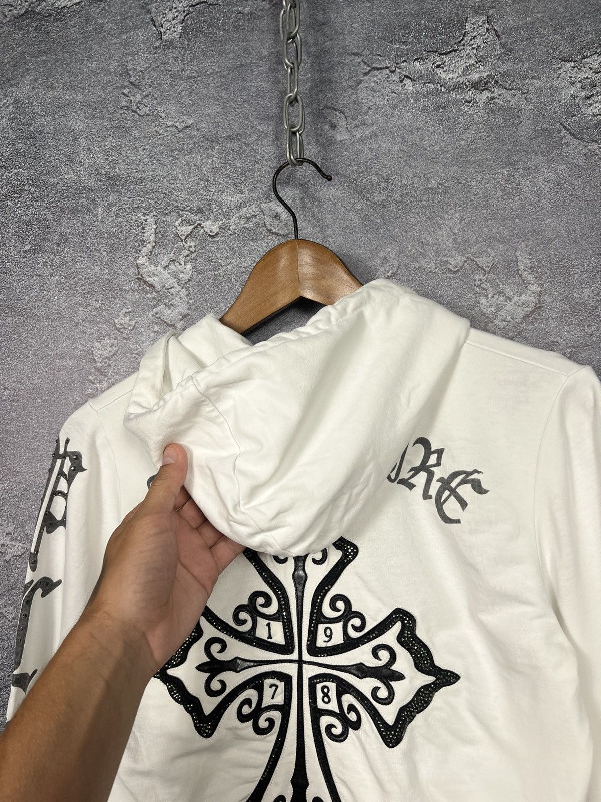 Philipp Plein Vintage Philipp Plein Zip Hoodie With Cross Chrome Style Size M / US 6-8 / IT 42-44 - 21 Thumbnail