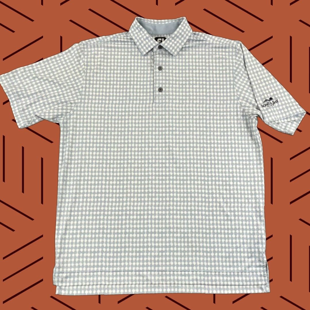 Footjoy FootJoy Polo Shirt Men L Blue White BONITA BAY Golf Club Performance Stretch Size US L / EU 52-54 / 3 - 1 Thumbnail