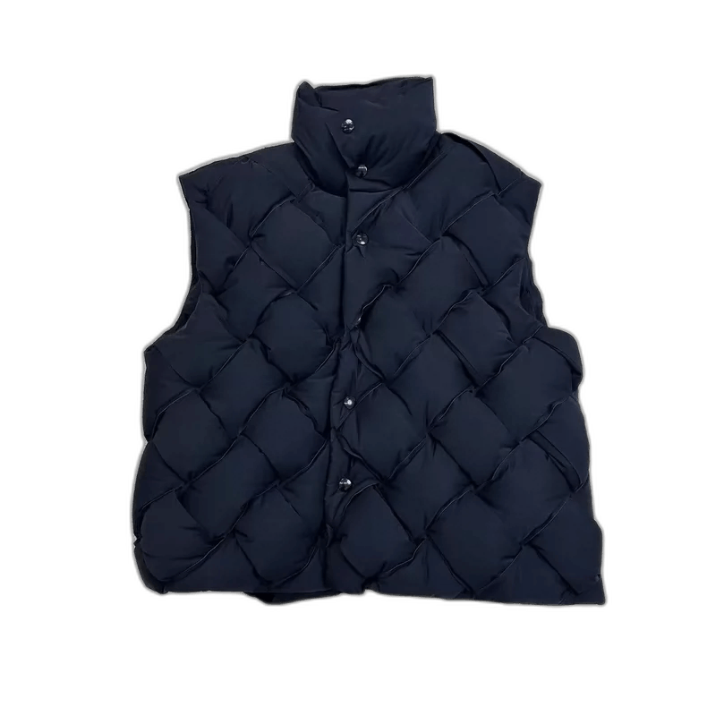 Bottega Veneta Bottega Veneta Black Woven Down Vest Size S Size US S / EU 44-46 / 1 - 1 Thumbnail