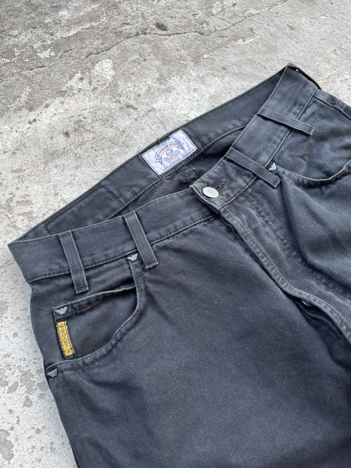 Armani 90s Giorgio Armani Vintage Big Logo Washed Jeans Denim Y2K Size US 30 / EU 46 - 4 Thumbnail