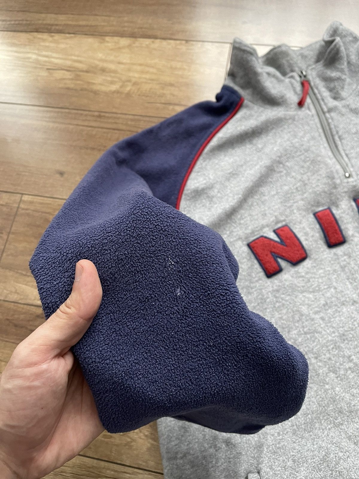 Vintage Nike Vintage Fleece Teddy Sweatshirt Jacket 90s Size US XL / EU 56 / 4 - 17 Thumbnail