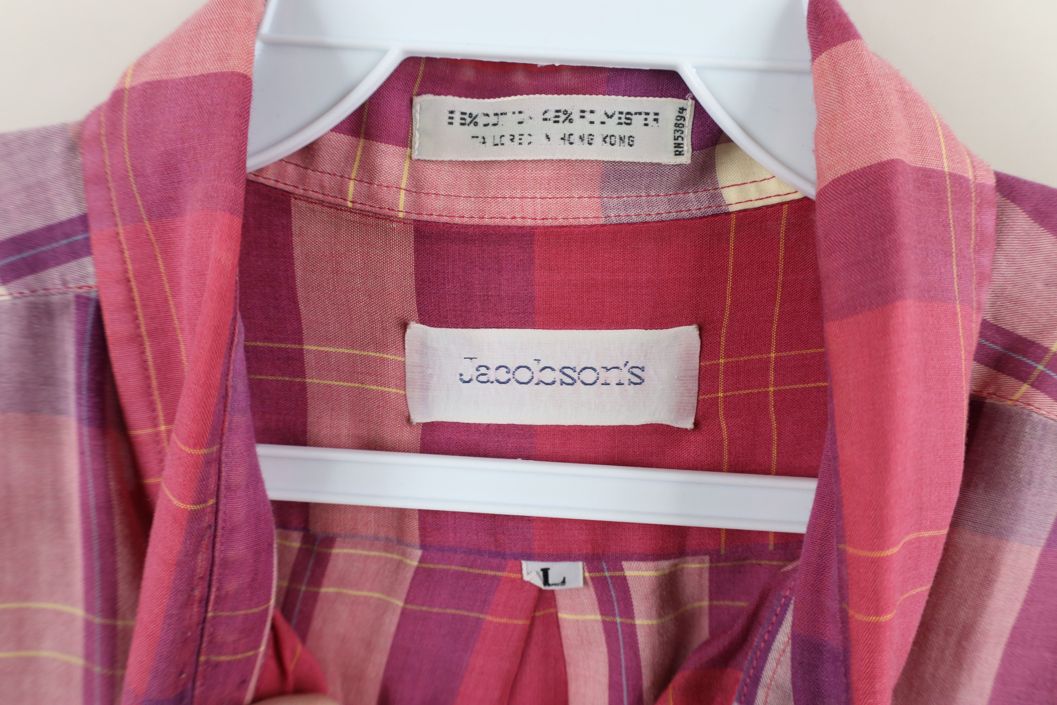 Vintage Vintage 90s Streetwear Thin Collared Button Down Shirt Plaid Size US L / EU 52-54 / 3 - 8 Thumbnail