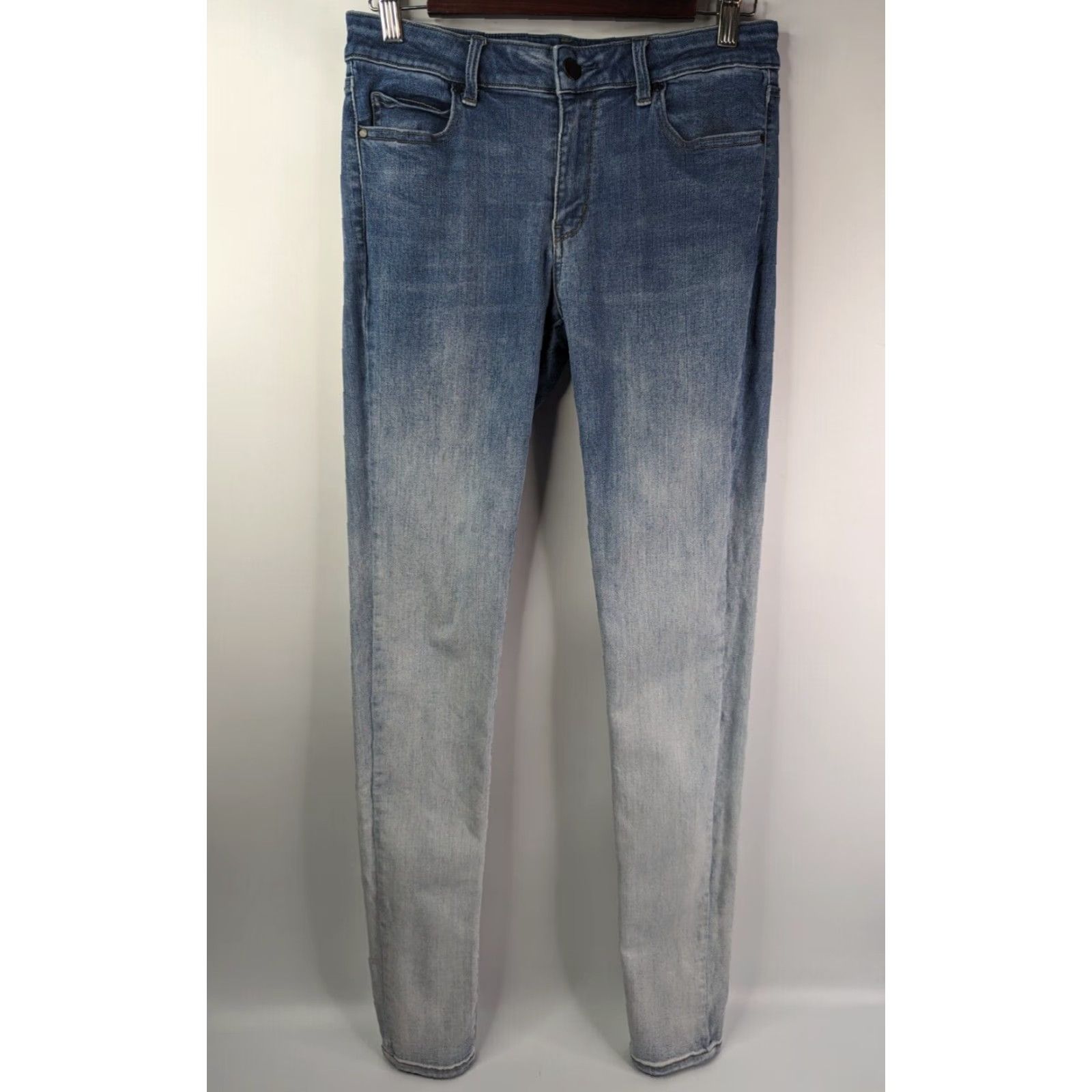 Uniqlo VINTAGE Uniqlo Jeans Dip Tye Ombré Mid Rise Skinny Tapered 27x33 Ultra Stretch Size 27" / US 4 / IT 40 - 2 Thumbnail