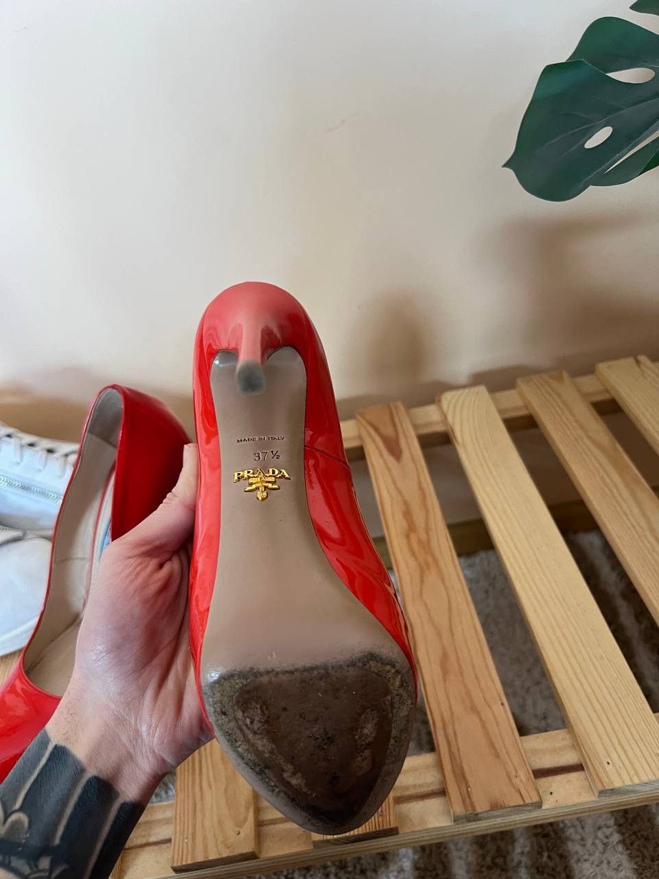 Prada Women High Heels Prada Red Size 37,5 Leather Size US 7.5 / IT 37.5 - 14 Thumbnail