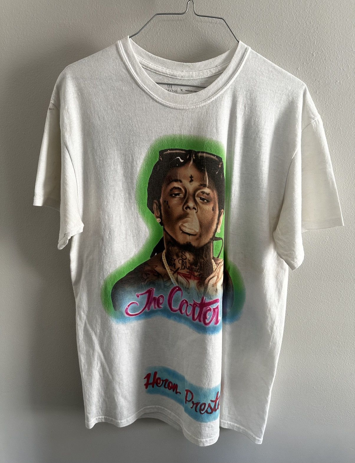 Heron Preston x Lil Wayne Carter V White Rap Tee