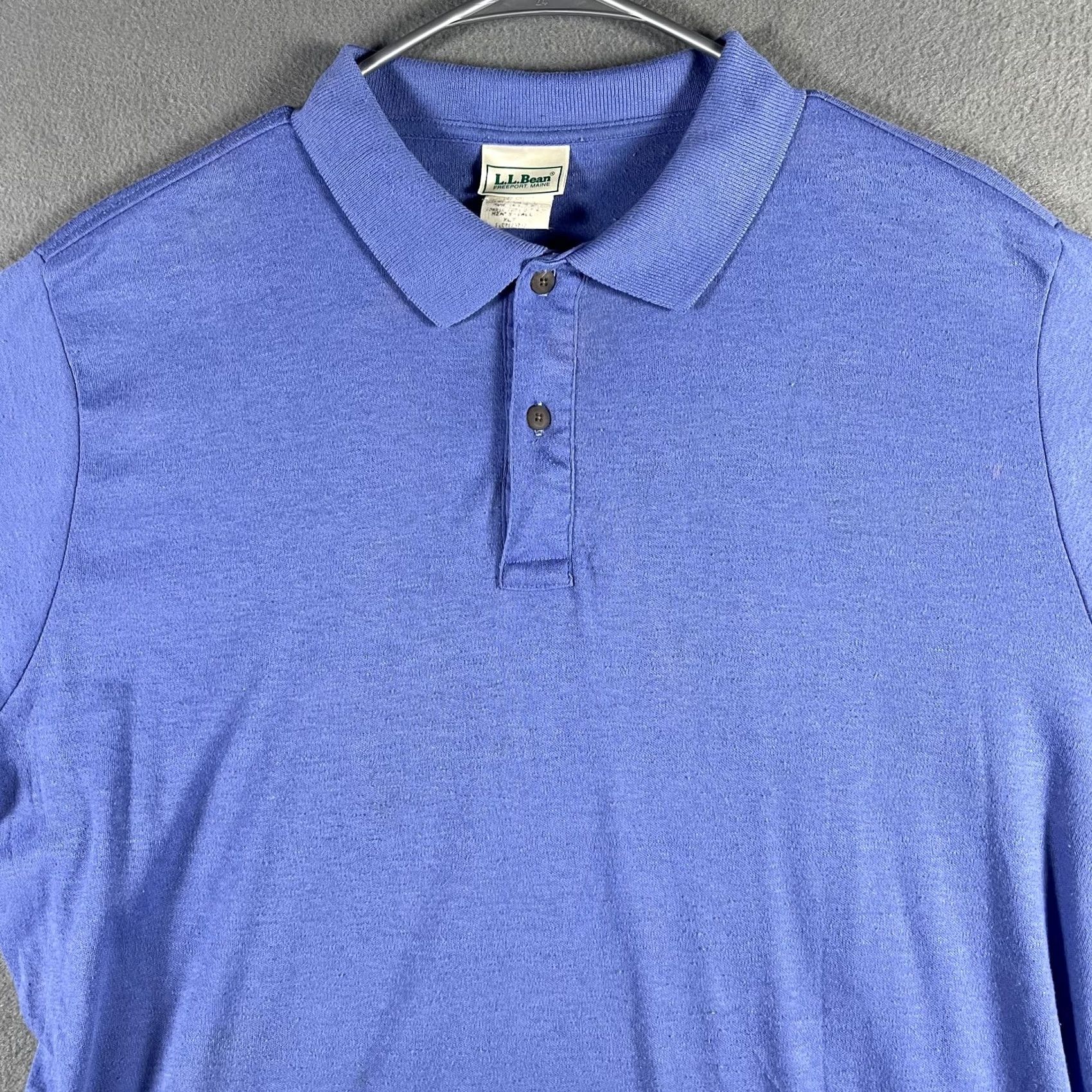 Vintage LL Bean Polo Shirt Mens XLT Blue Classic Fit Golf Casual Short Sleeve Size US XL / EU 56 / 4 - 2 Thumbnail