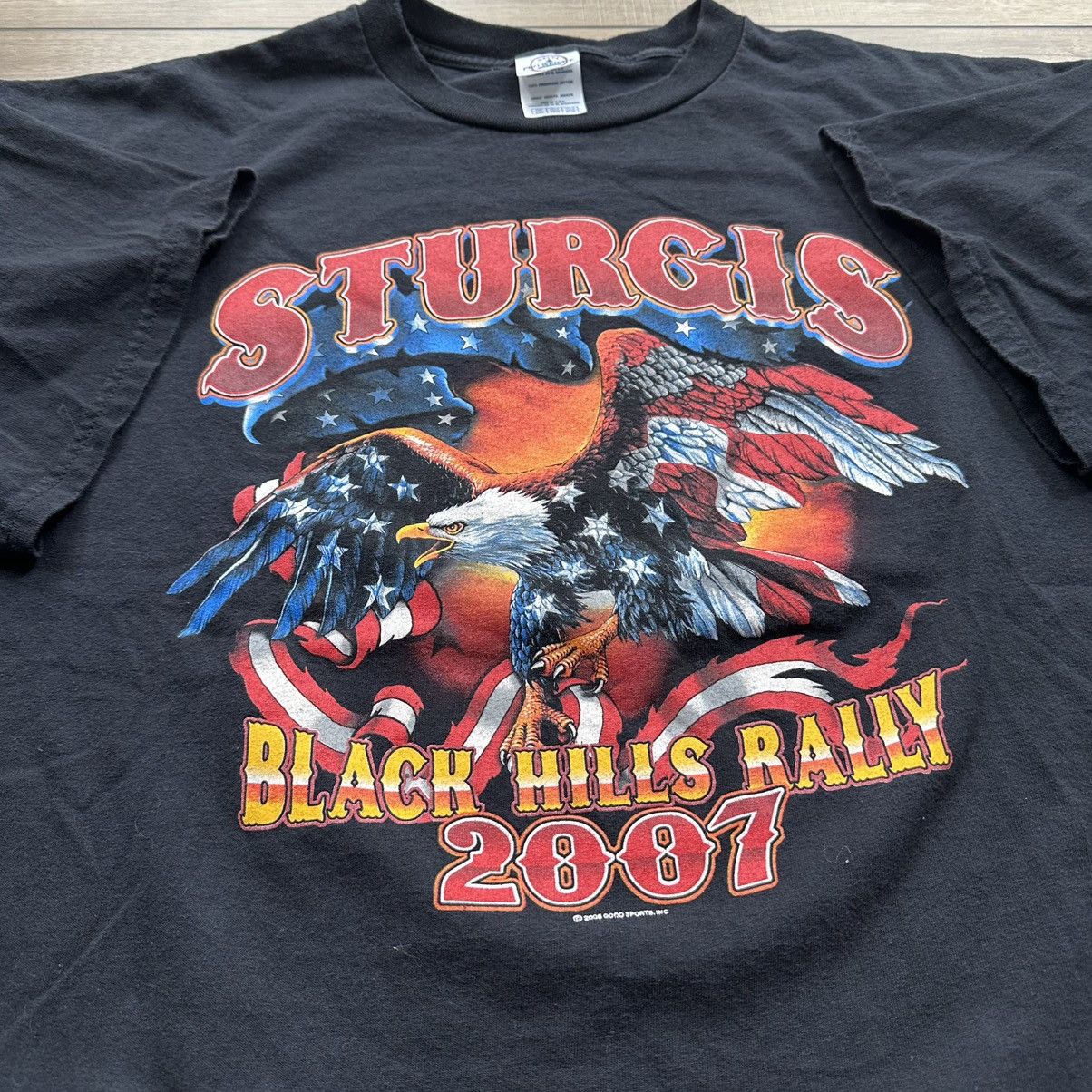 Harley Davidson Vintage 2007 Sturgis Black Hills Rally Biker Graphic Tee Size US XXL / EU 58 / 5 - 6 Thumbnail