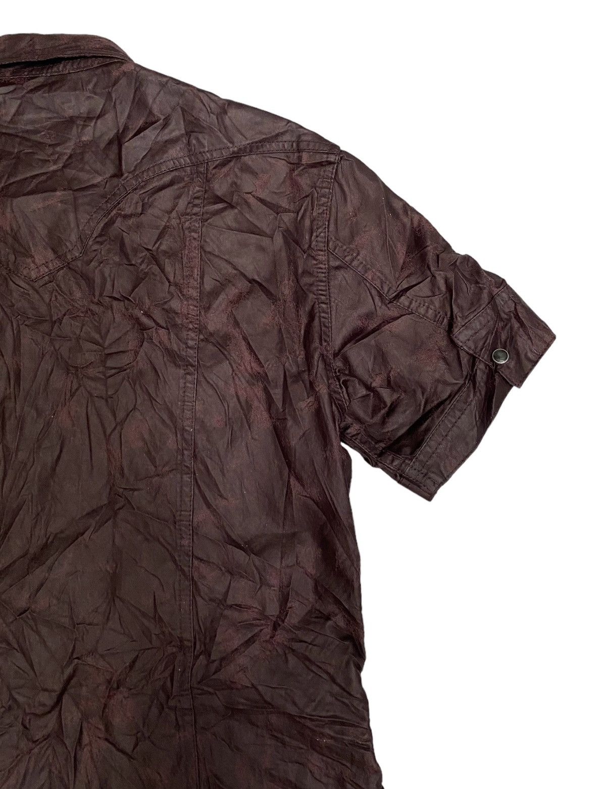 If Six Was Nine 🔥HIDEAWAYS NICOLE WAXED LEATHER BUTTON SHIRT Size US S / EU 44-46 / 1 - 9 Thumbnail