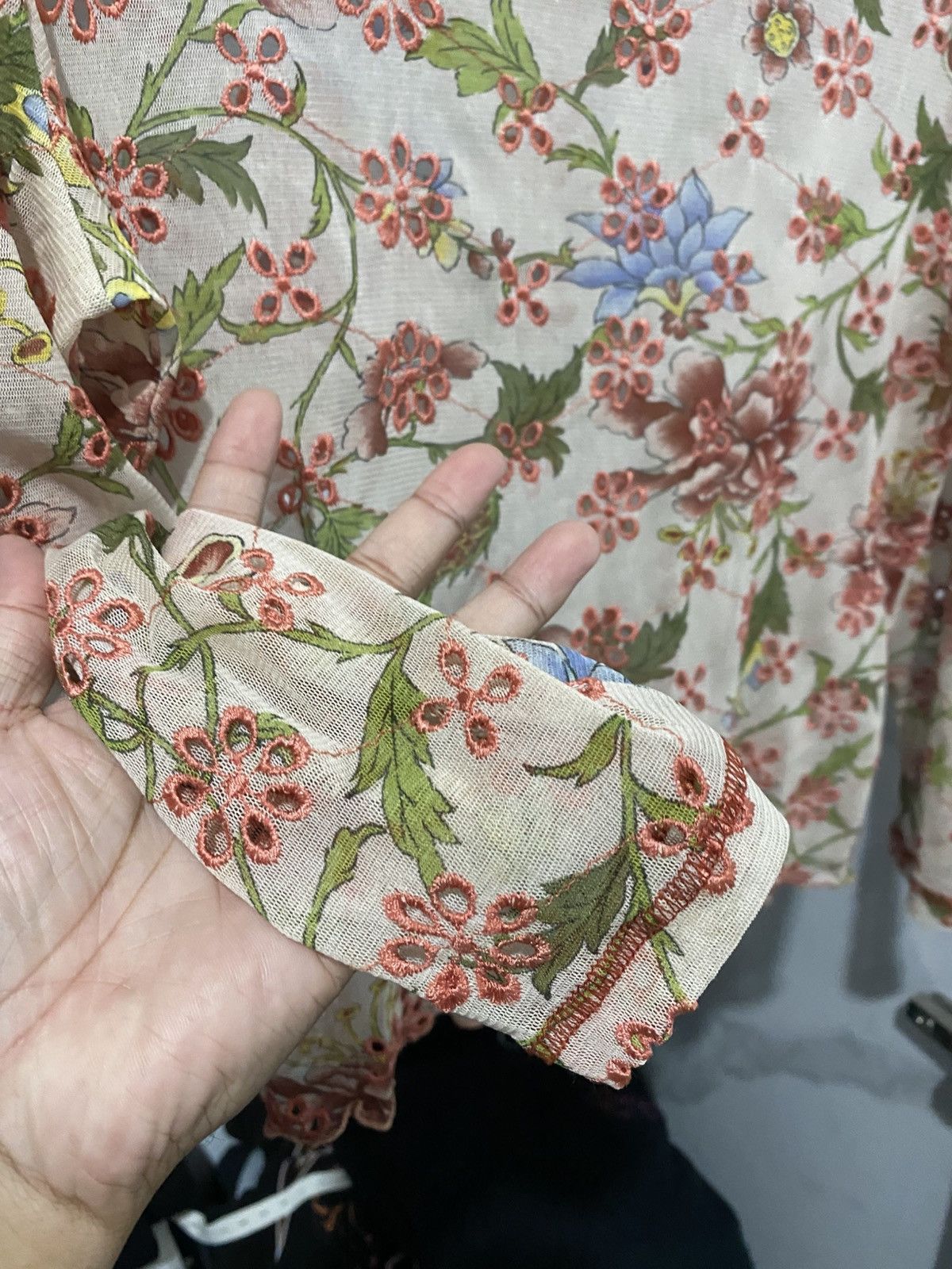 Hiroko Koshino Homme Hiroko Koshino Mesh Top Flower Size S / US 4 / IT 40 - 3 Thumbnail
