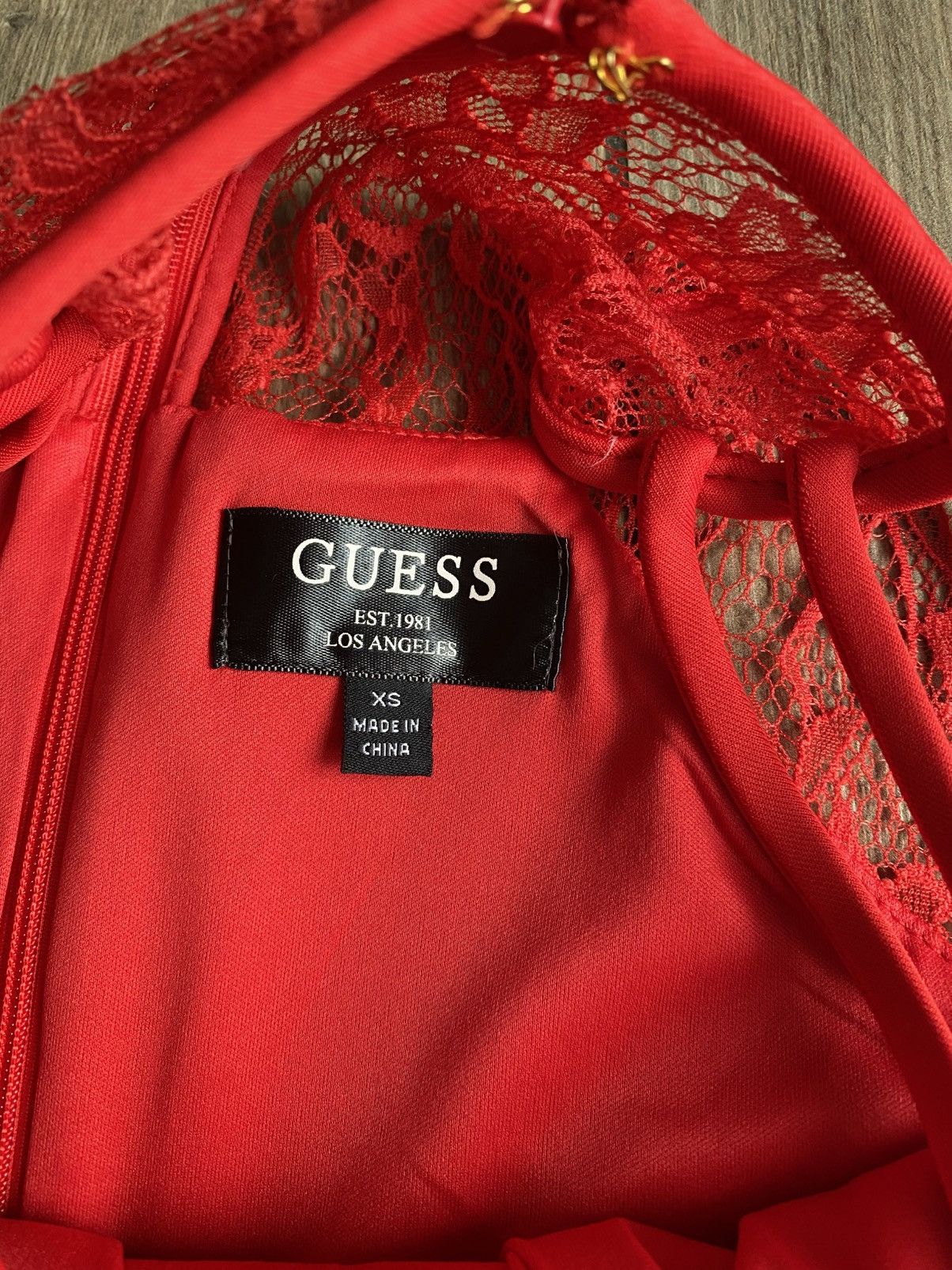 Guess Vestito elegante rosso Guess Size XS / US 0-2 / IT 36-38 - 2 Thumbnail