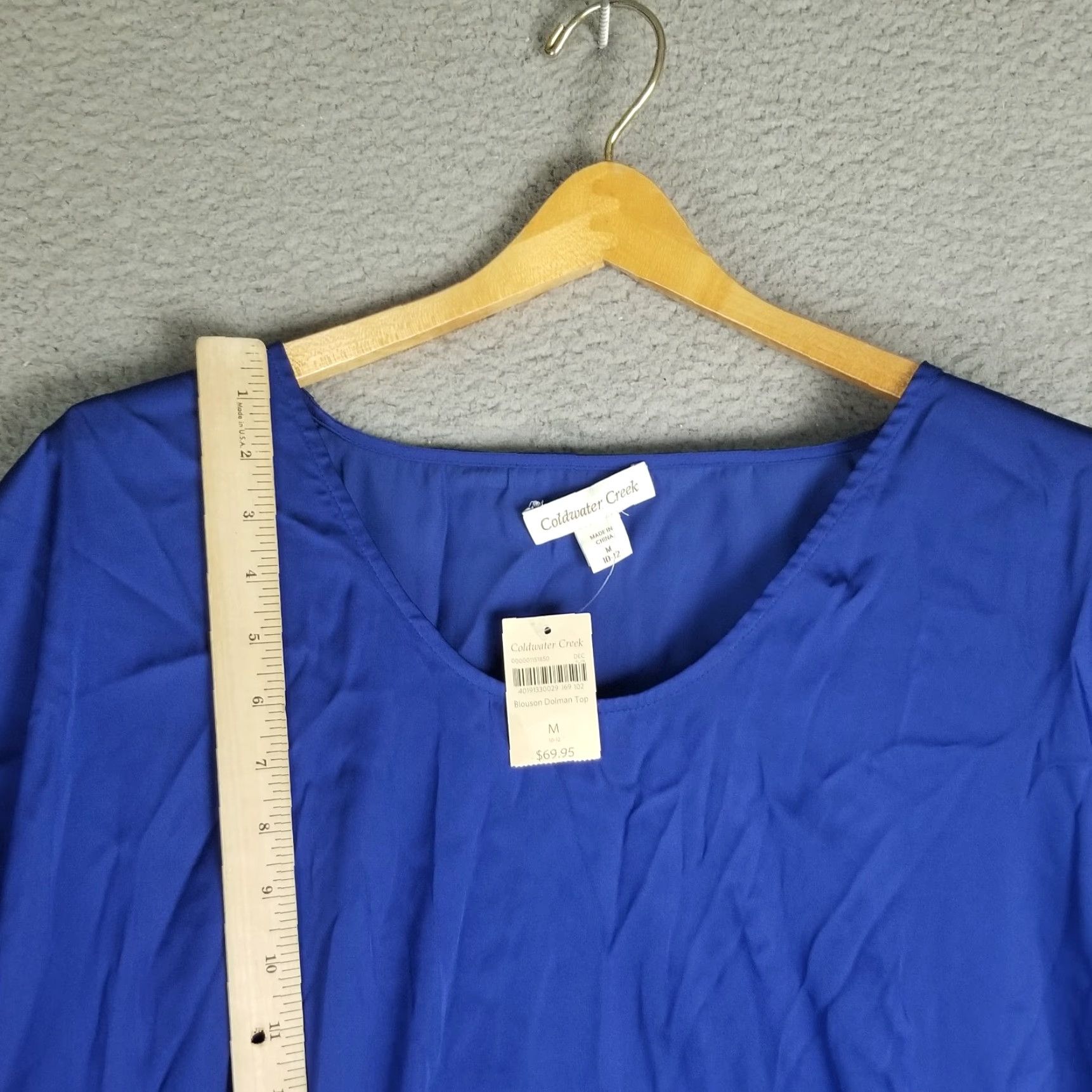 Coldwater Creek Coldwater Creek Top Medium 12 Blue Dolman Sleeve Pullover Blouson NWT 9 Size M / US 6-8 / IT 42-44 - 3 Thumbnail