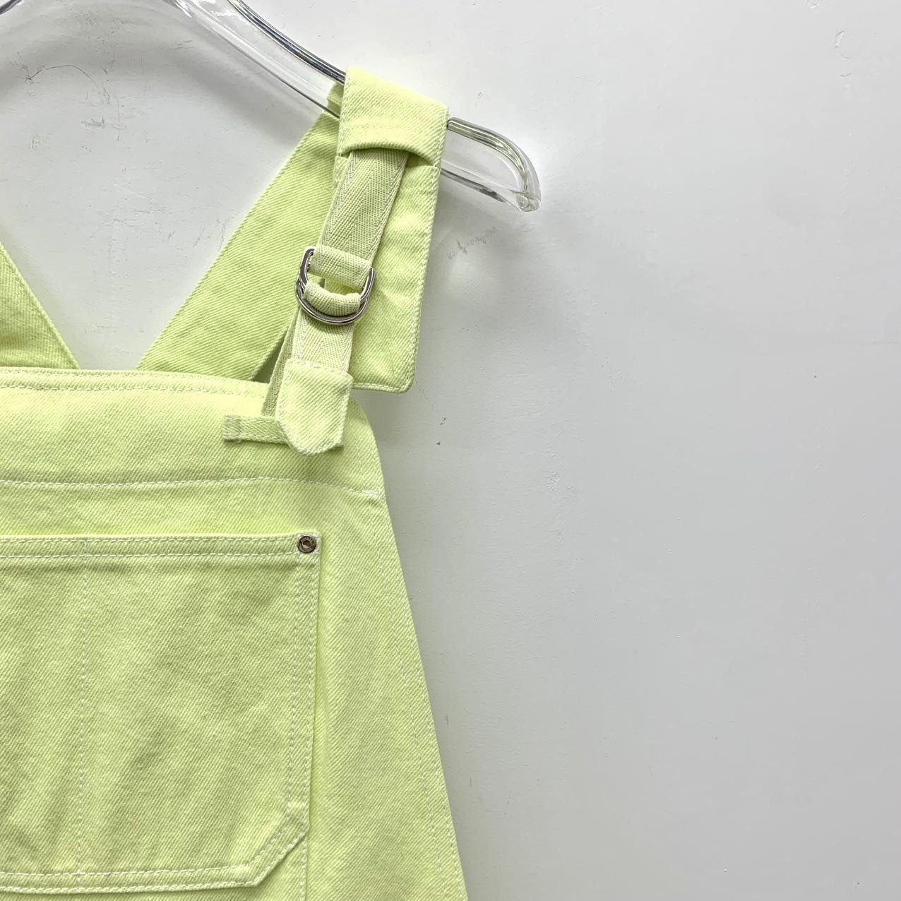 Hermes Hermes Fluorescent Yellow Cotton Denim Overalls K26WX Size 26" / US 2 / IT 38 - 3 Thumbnail