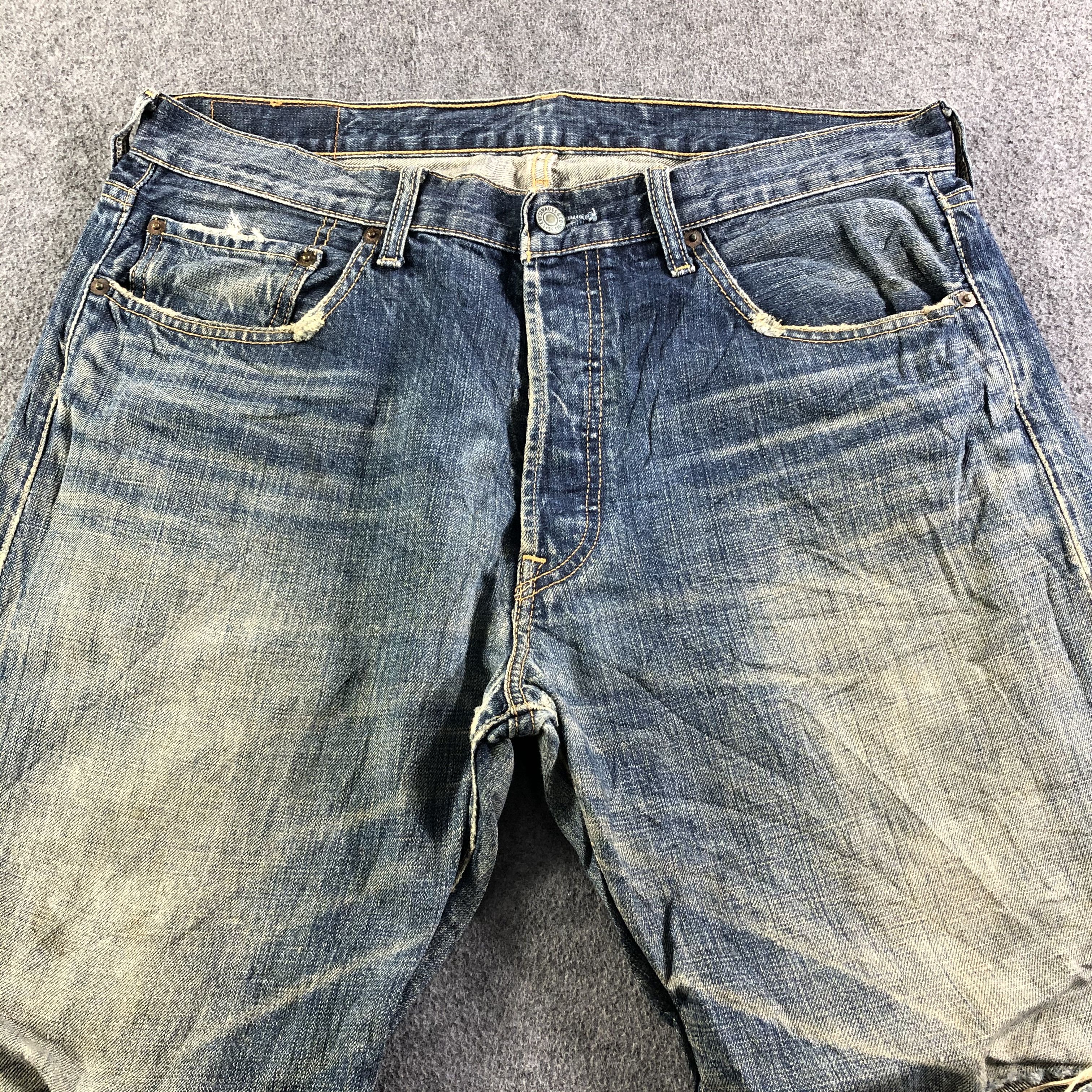 Levi's Vintage Blue Wash Levis 501 Jeans-J3561 Size US 35 - 3 Thumbnail