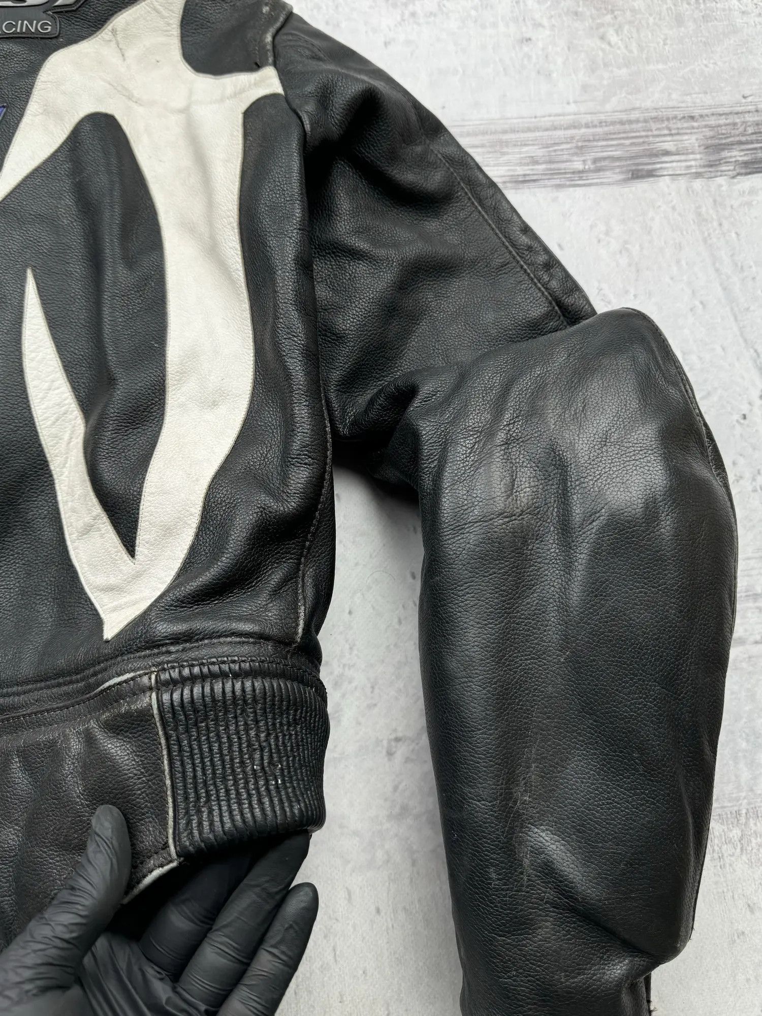Vintage Riossi Racing Vintage Leather Moto Jacket A732D15(351) Size US M / EU 48-50 / 2 - 15 Thumbnail
