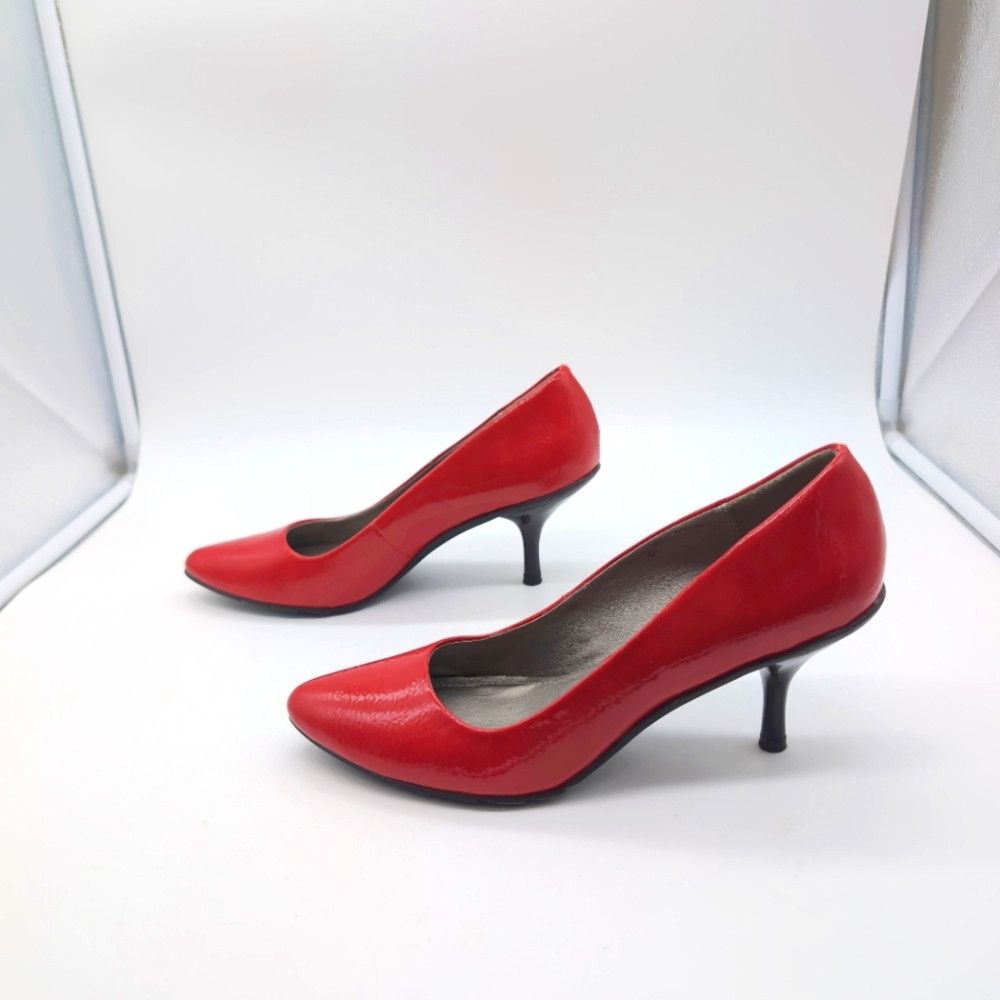 Kenneth Cole Kenneth Cole Sz 7.5 Red Women's Pumps Heels Lean Hill Size US 7.5 / IT 37.5 - 4 Thumbnail